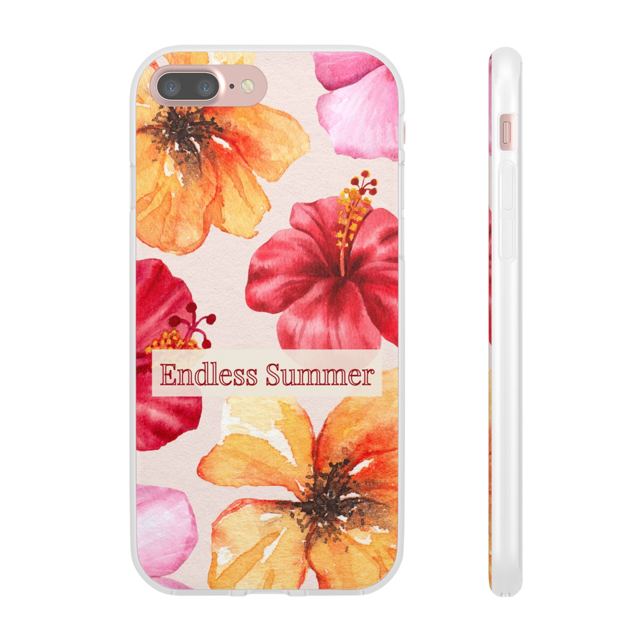Phone Case - 'Endless Summer' Floral Watercolor Protective Flexi Case