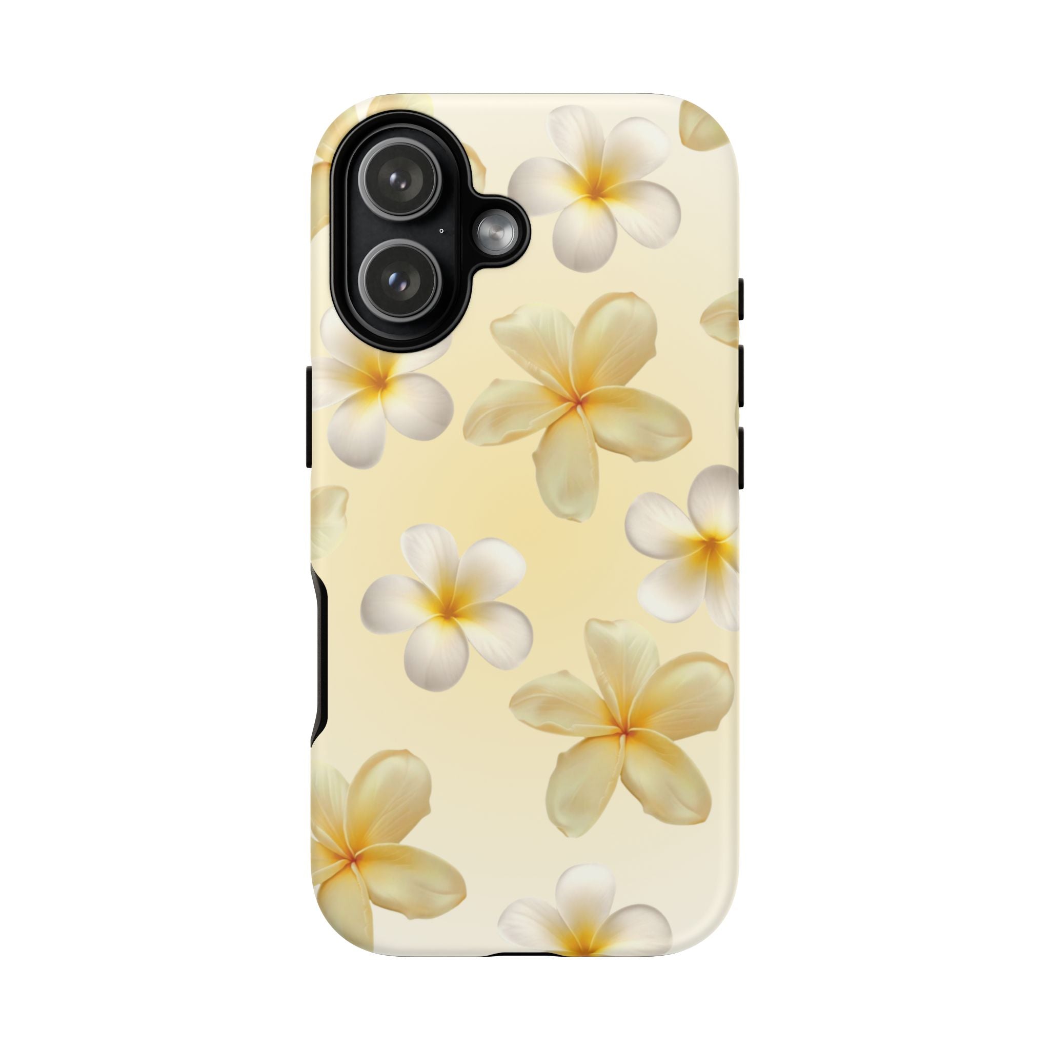 Plumeria Floral Phone Case — Tropical Yellow Hard Phone Cover