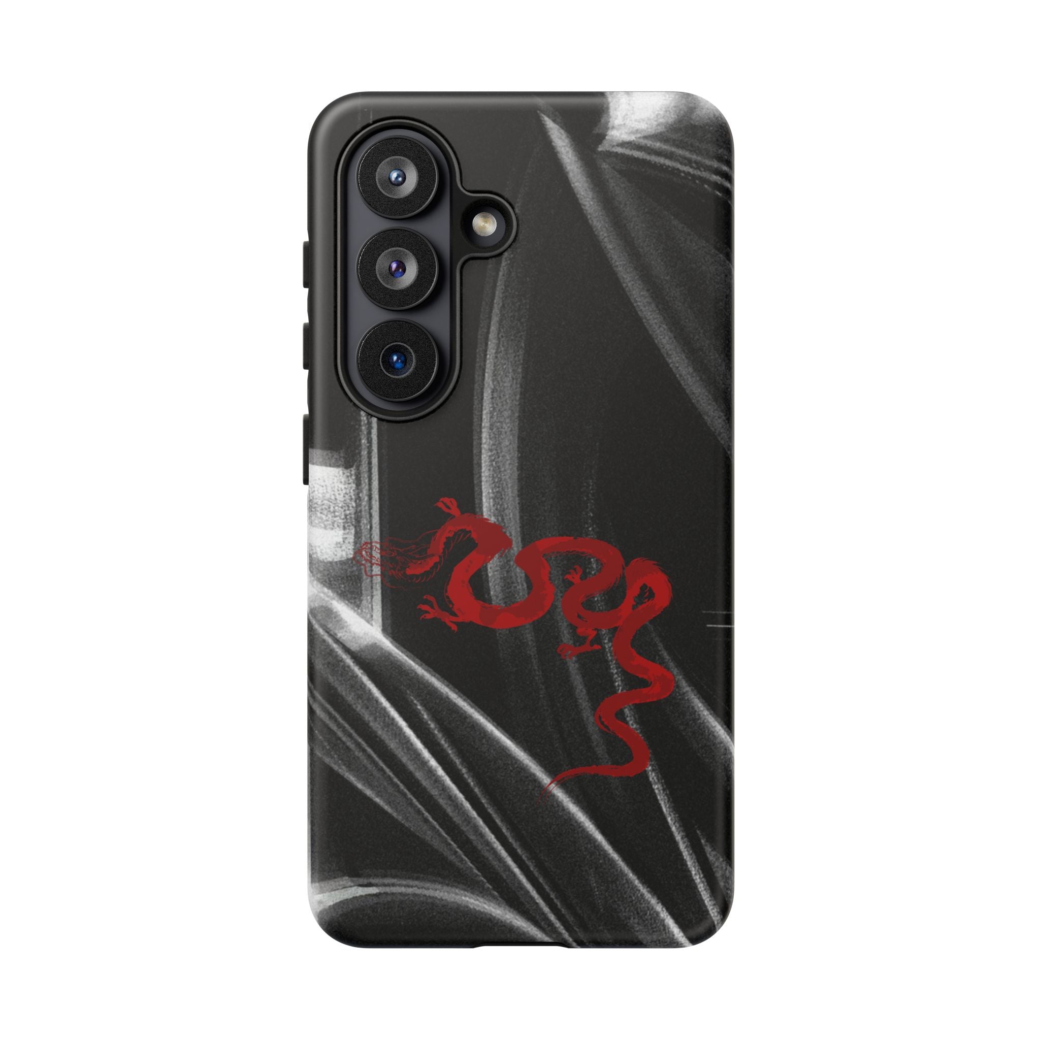 Phone Case — Black Abstract Smoke Design