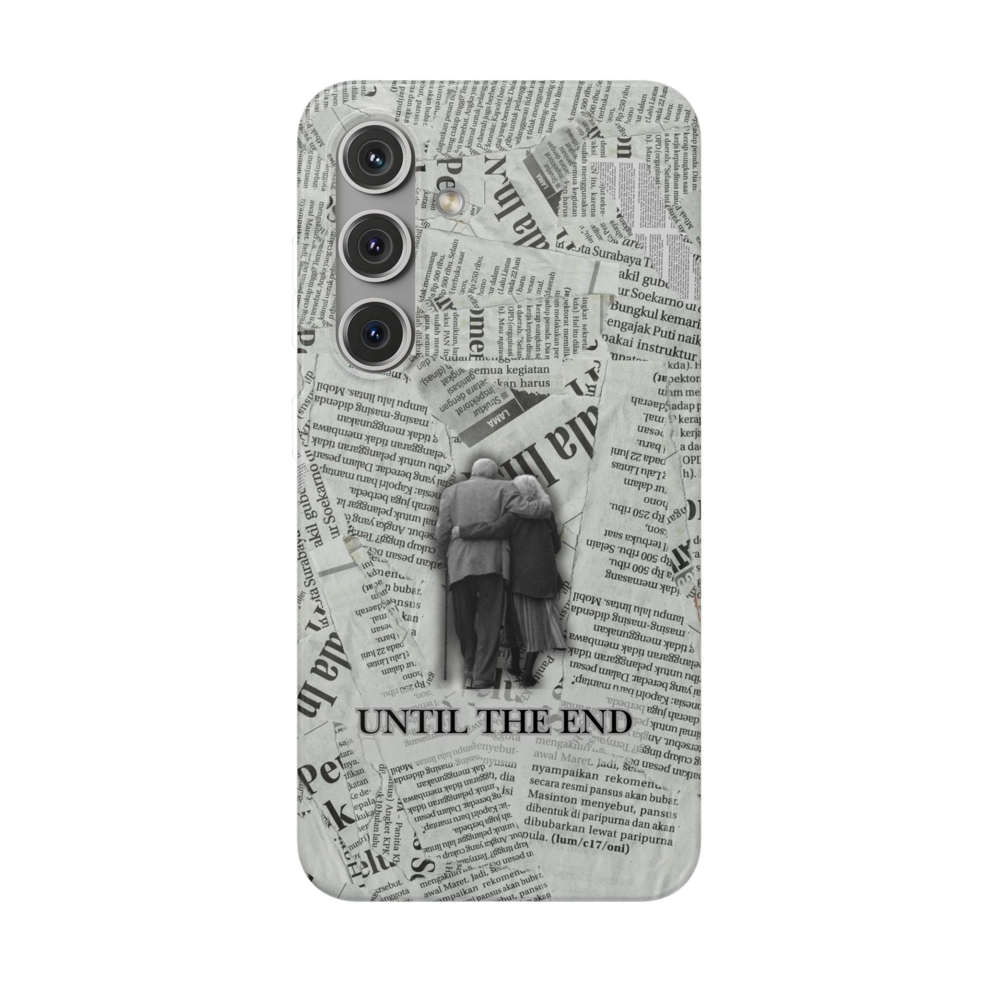 Newspaper Collage 'Until The End' Phone Case - Romantic Vintage iPhone Cover