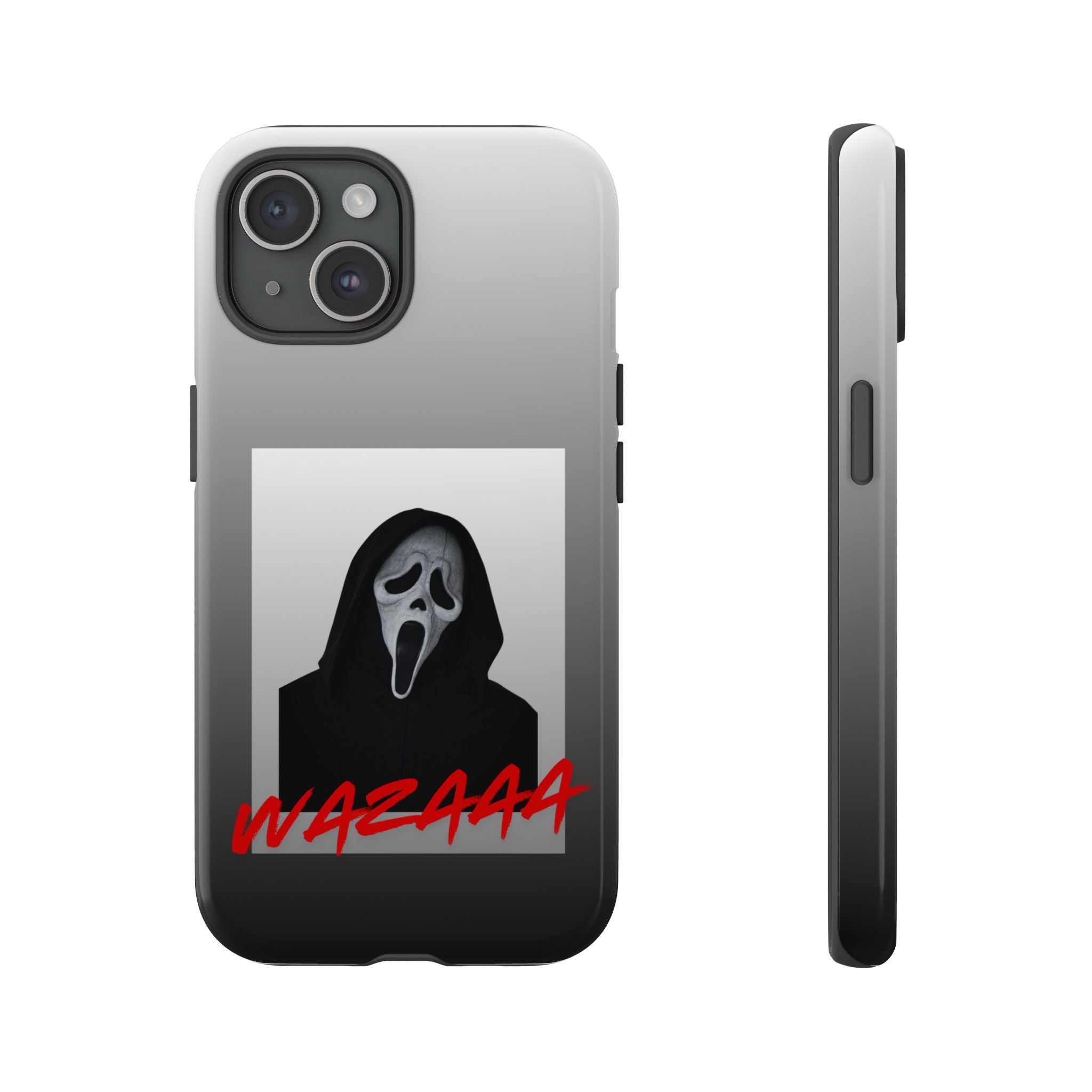 Scream Mask Phone Case – 'WAZAAA' Horror Movie Protective Cover