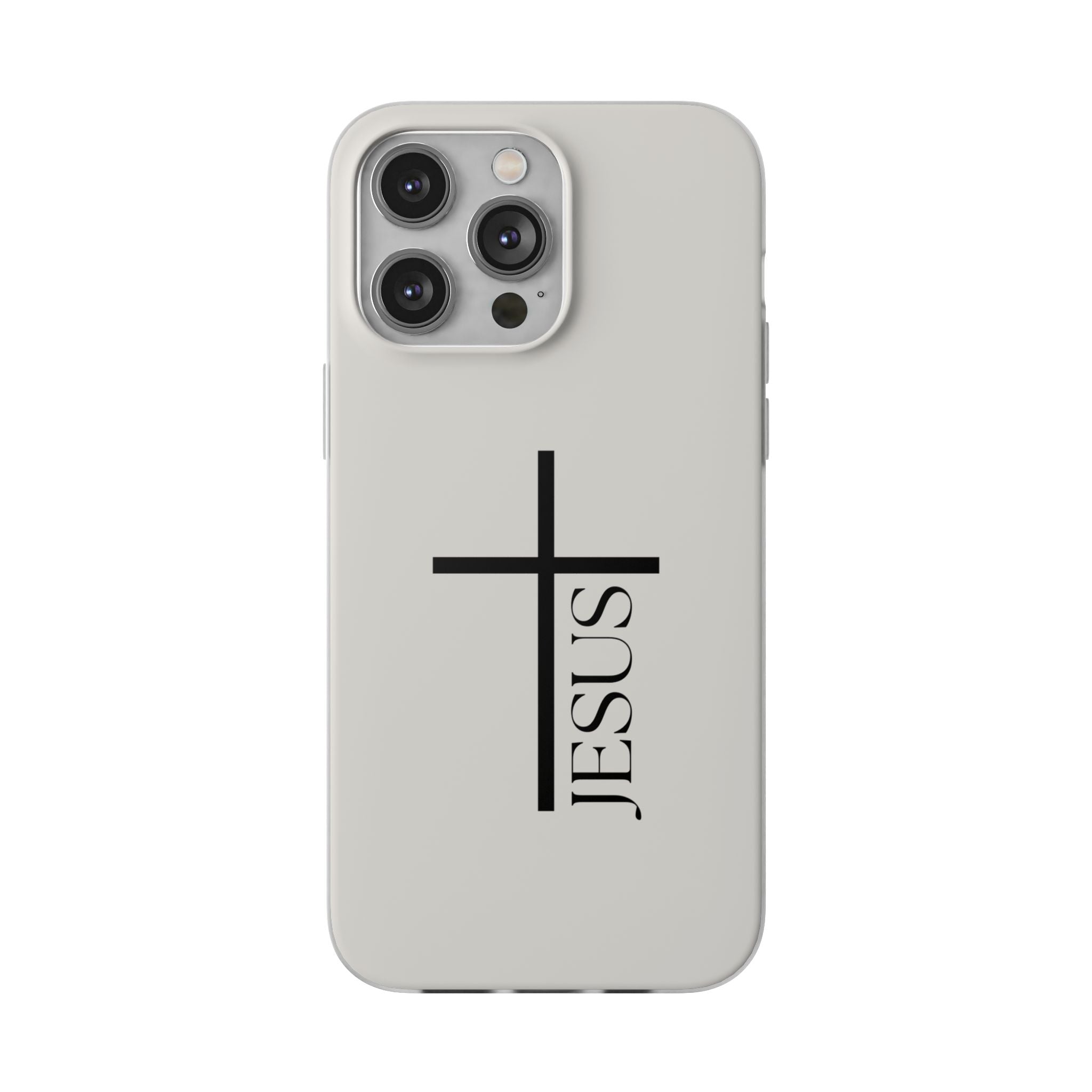 Christian Cross Phone Case - JESUS Vertical Minimalist iPhone Cover