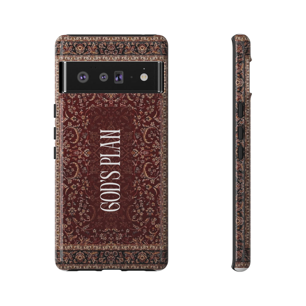 God's Plan — Vintage Tapestry Christian Tough Phone Case | Boho Faith Cover