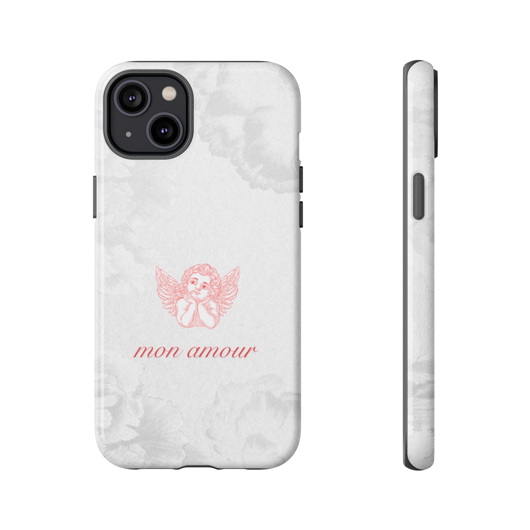 Tough Case — 'mon amour' Pink Cherub Floral Phone Case