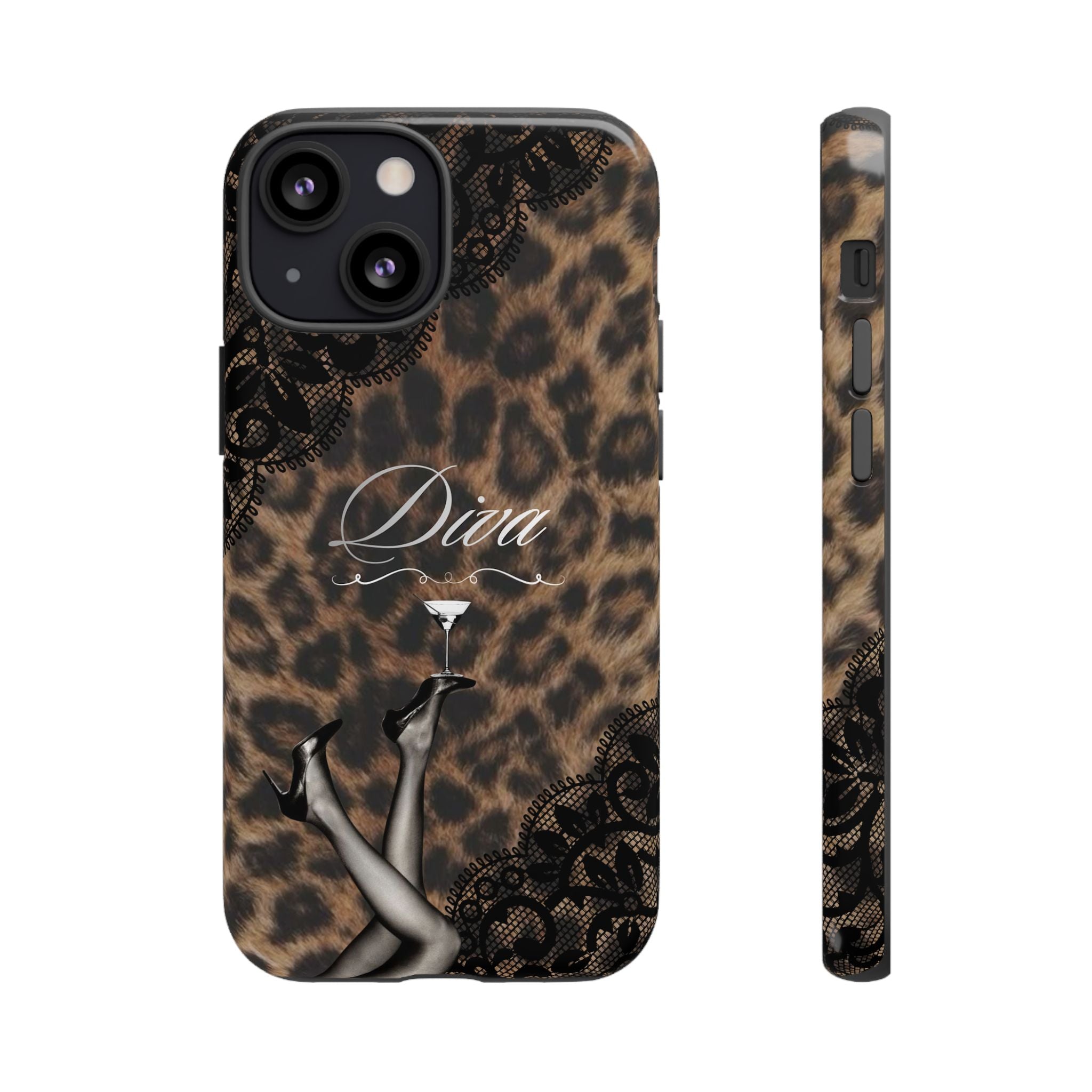 Leopard Lace 'Diva' Tough Phone Case