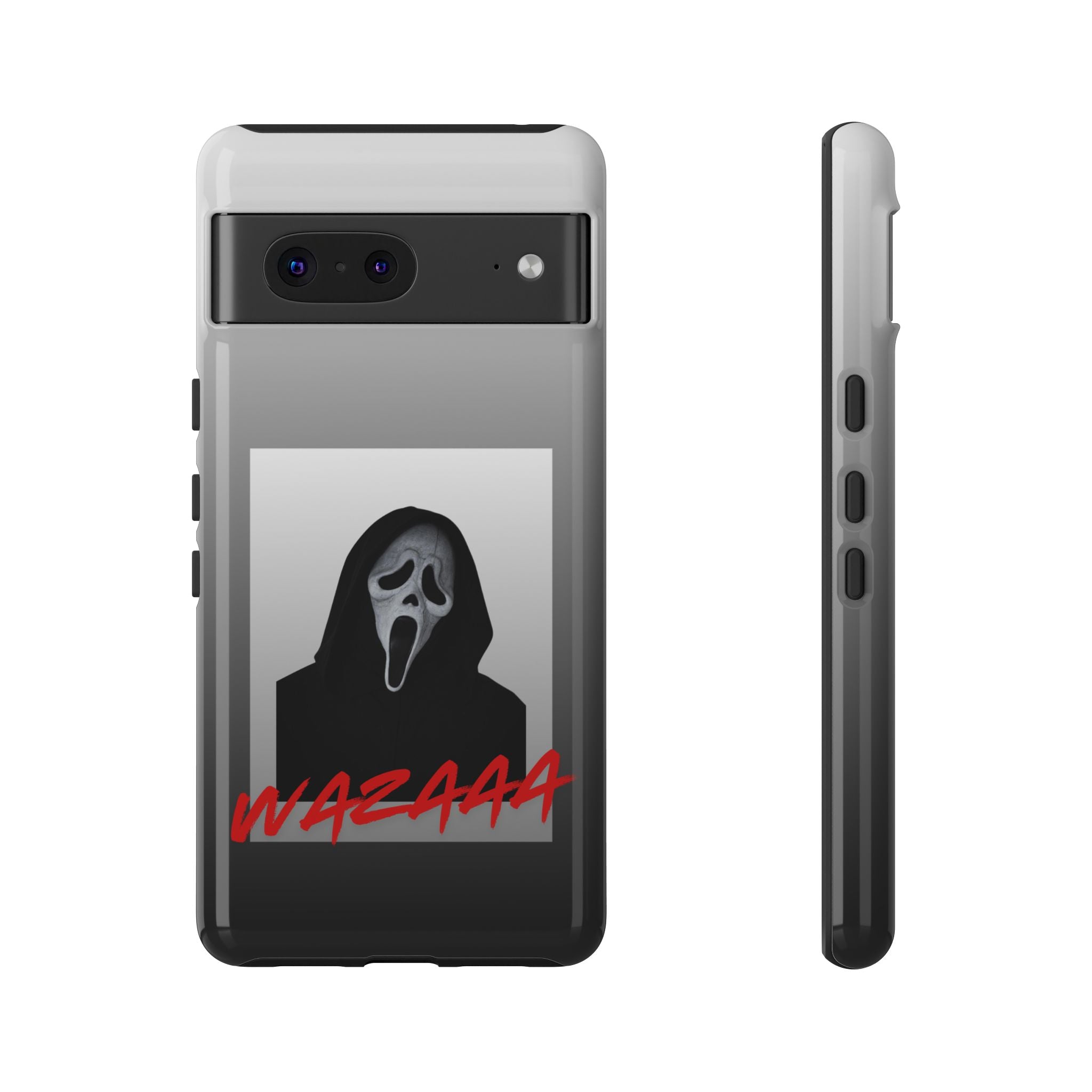 Scream Mask Phone Case – 'WAZAAA' Horror Movie Protective Cover