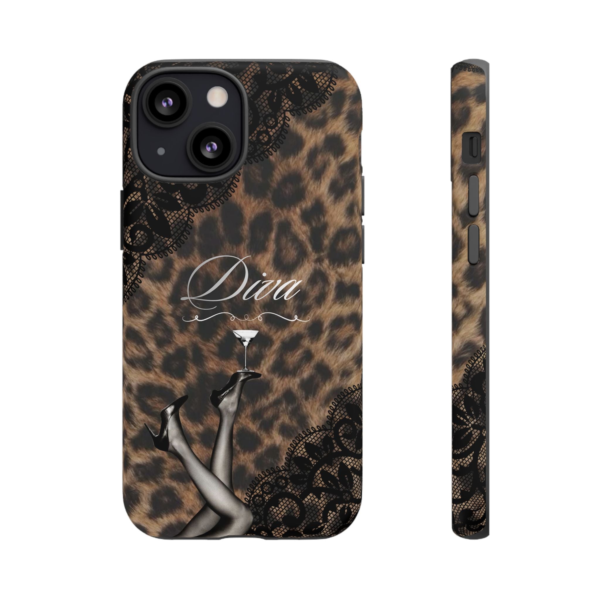 Leopard Lace 'Diva' Tough Phone Case