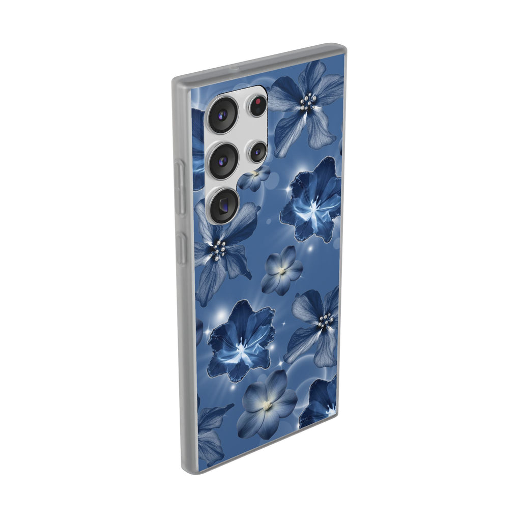 Blue Floral Phone Case — Soft Blue Blossoms Pattern for iPhone