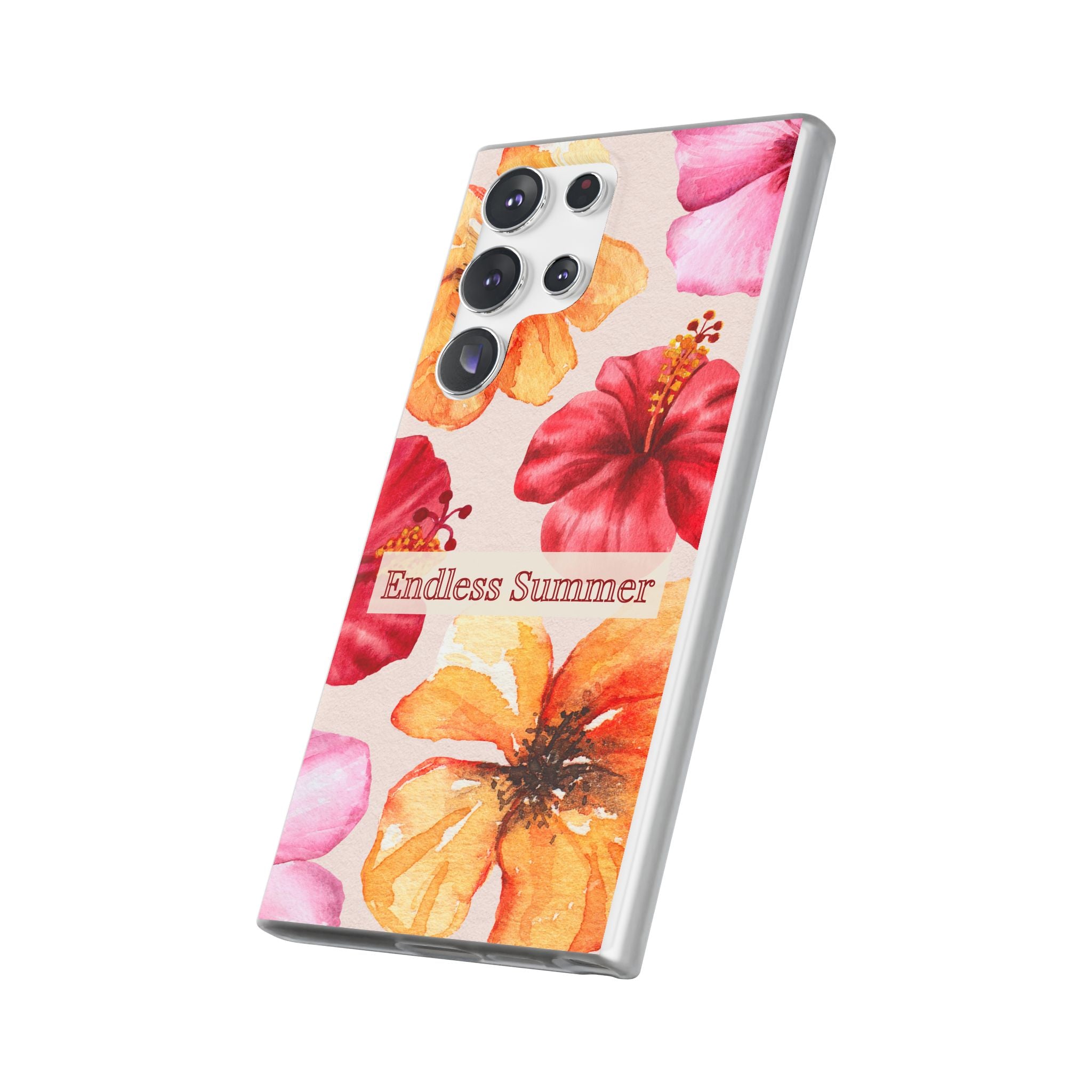 Phone Case - 'Endless Summer' Floral Watercolor Protective Flexi Case