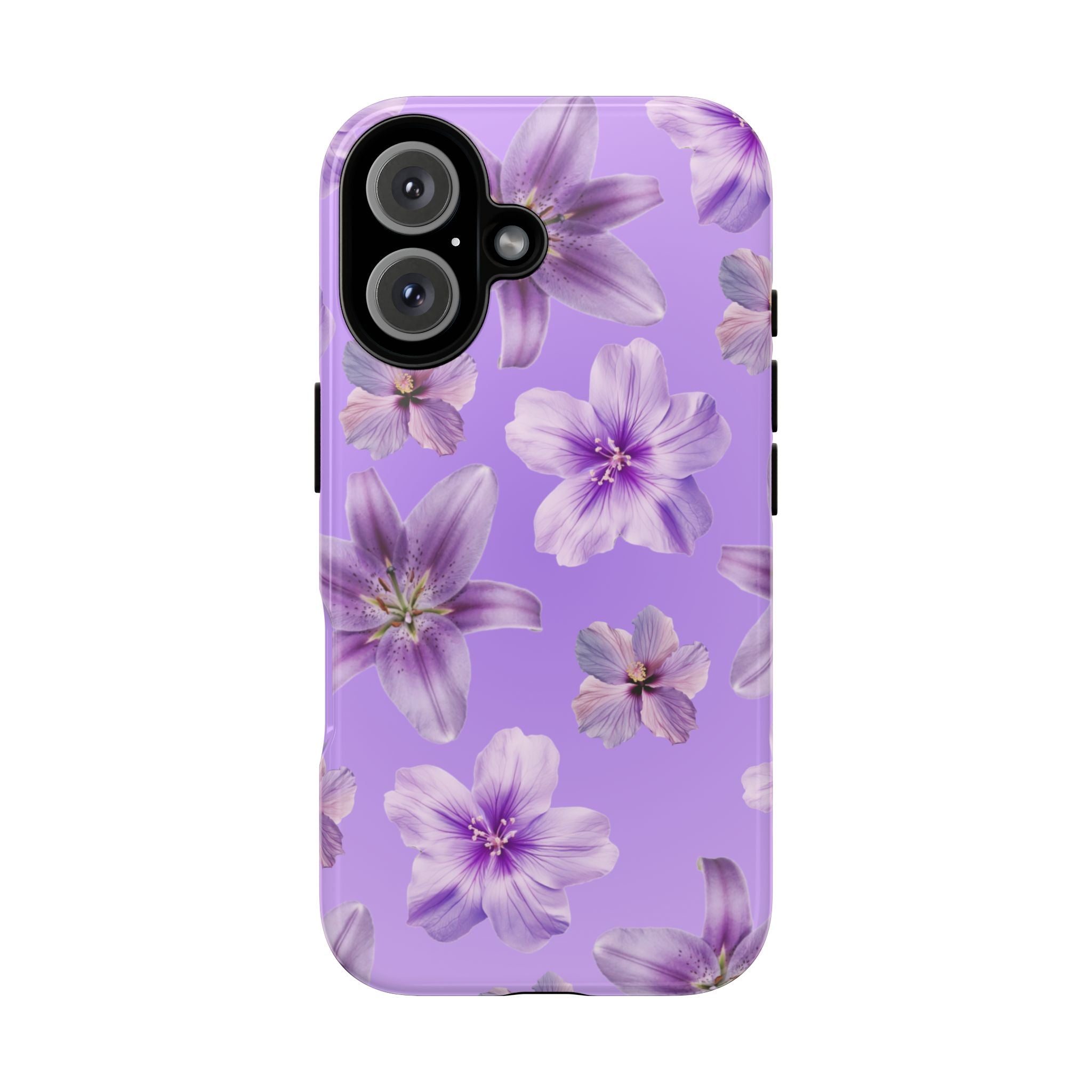 Floral Lavender Tough Phone Case – Purple Blossom Protective Cover