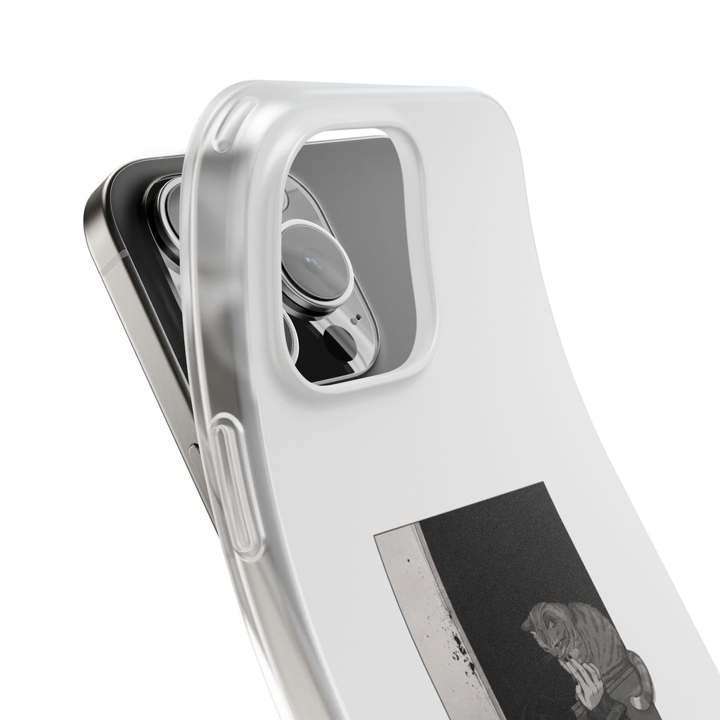 Black & White Cat Window Art Flexi Case