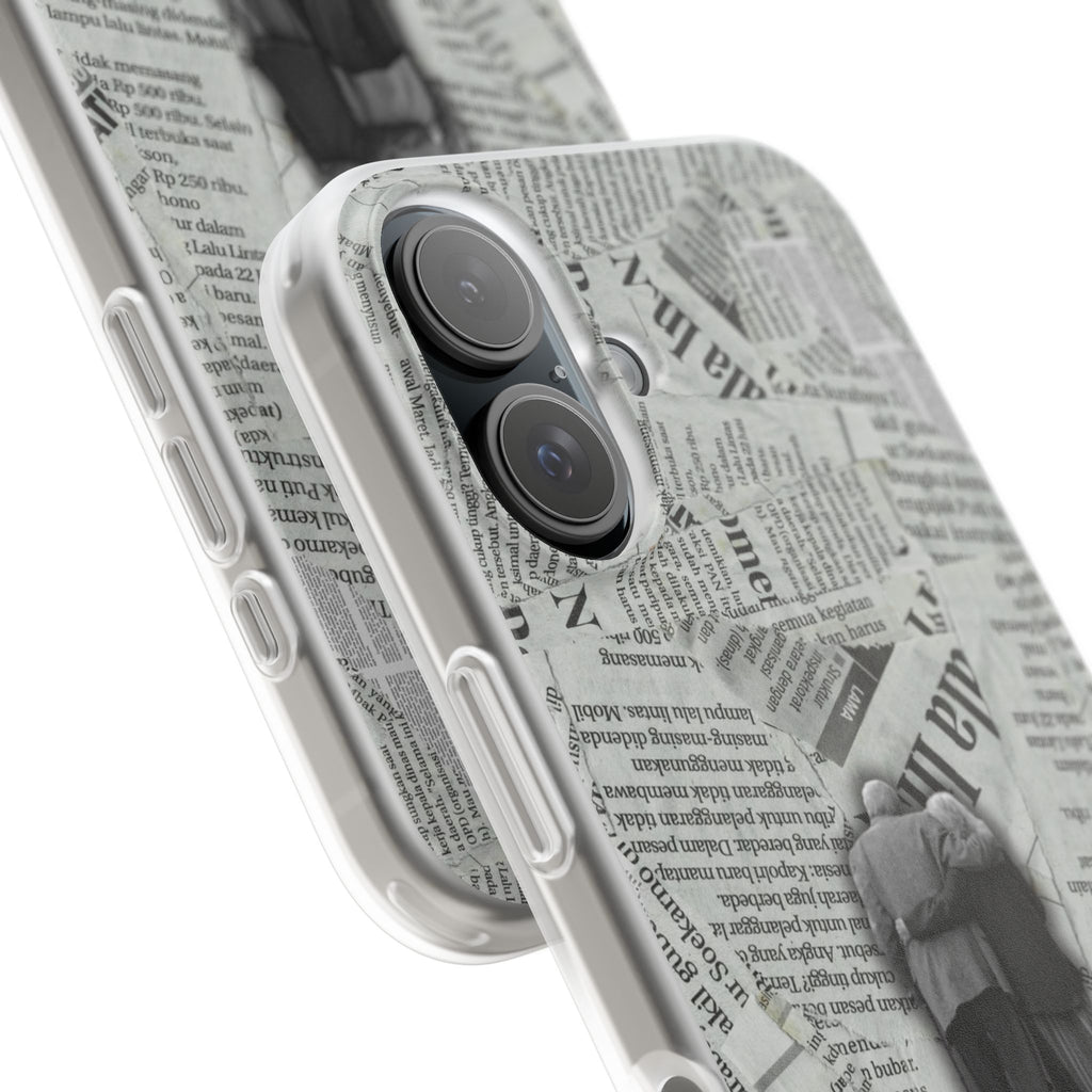 Newspaper Collage 'Until The End' Phone Case - Romantic Vintage iPhone Cover