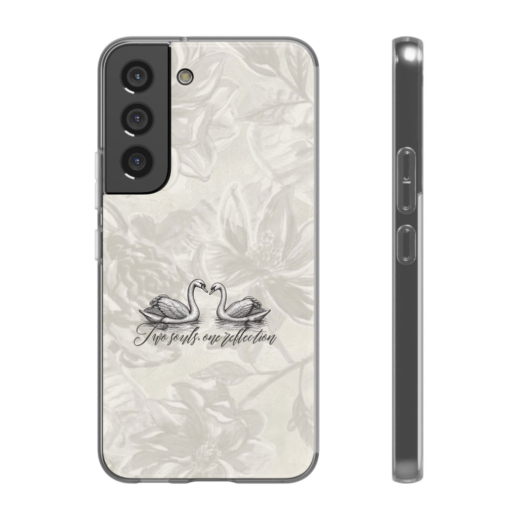 Swan Reflection Floral Phone Case