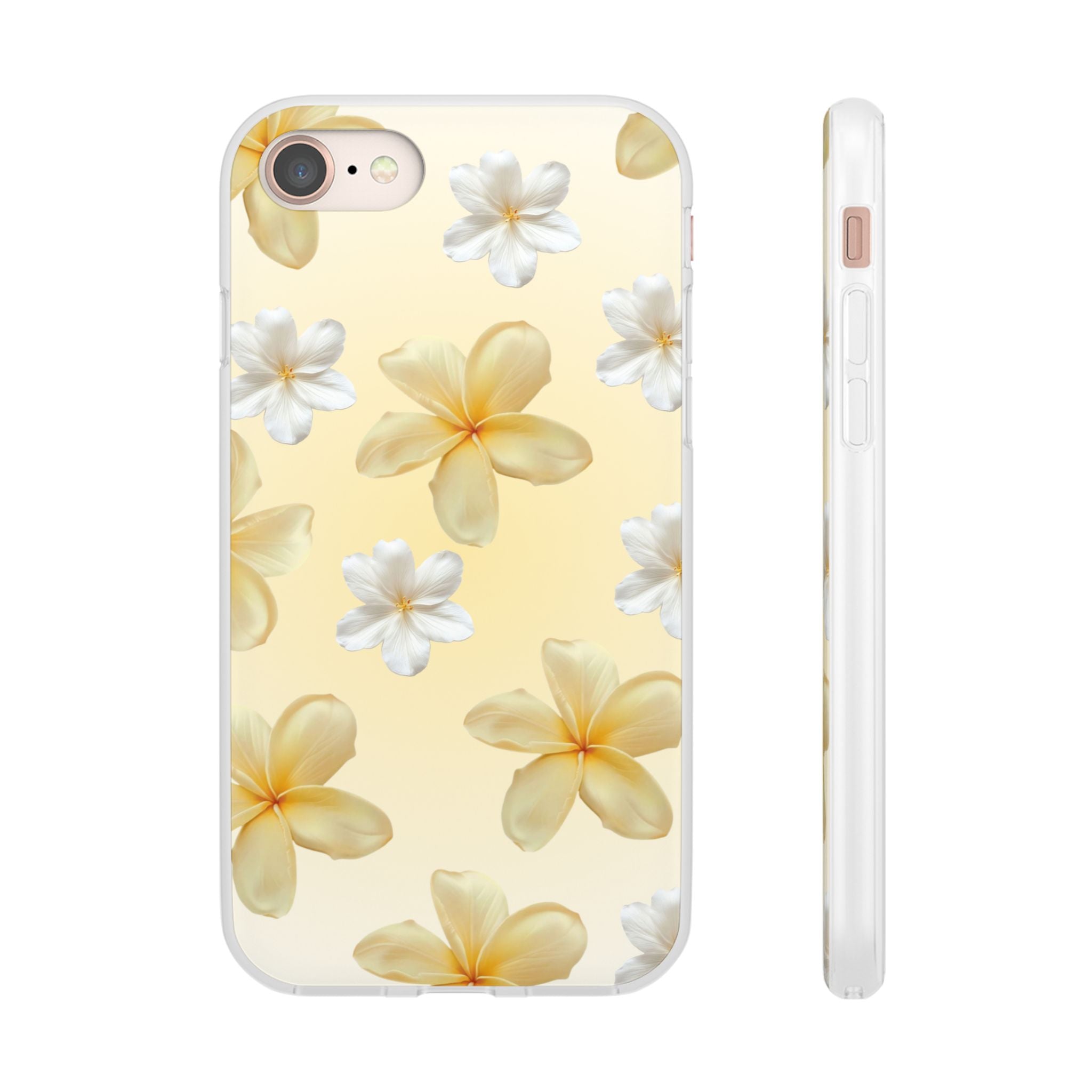Plumeria Floral Phone Case — Yellow Tropical Flower Protective Case