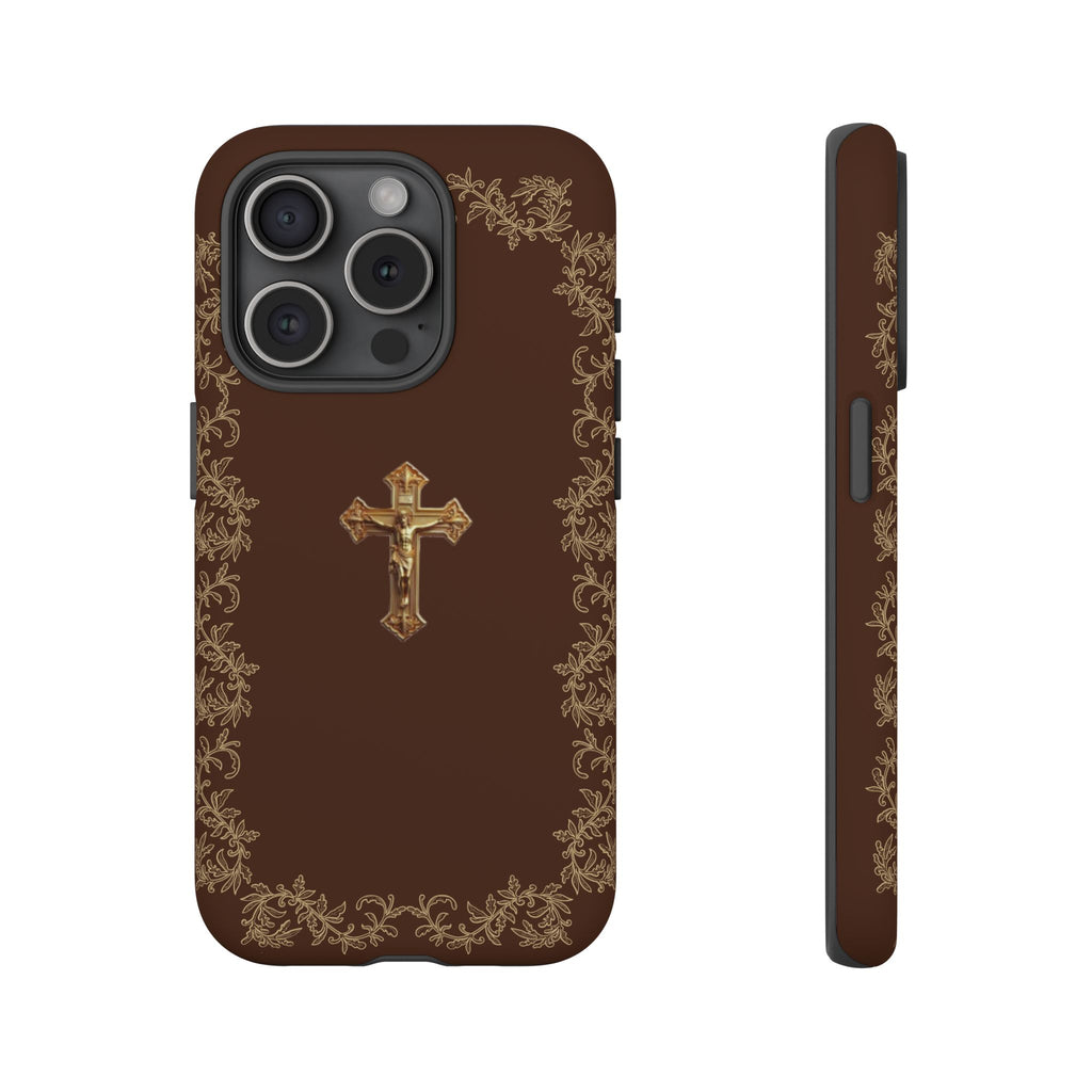 Gold Cross Bible - Christian Tough Phone Case