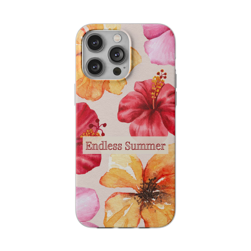 Phone Case - 'Endless Summer' Floral Watercolor Protective Flexi Case