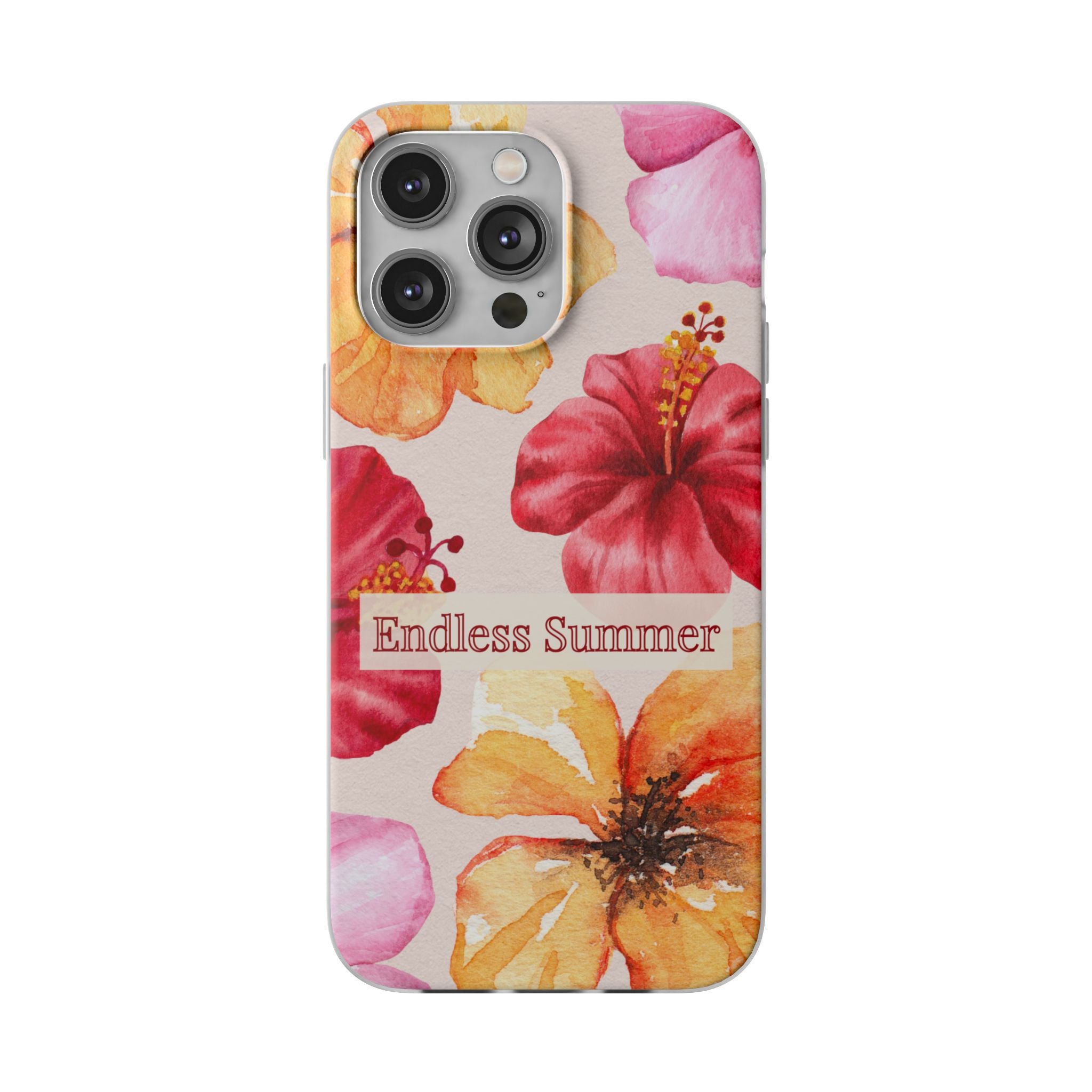 Phone Case - 'Endless Summer' Floral Watercolor Protective Flexi Case