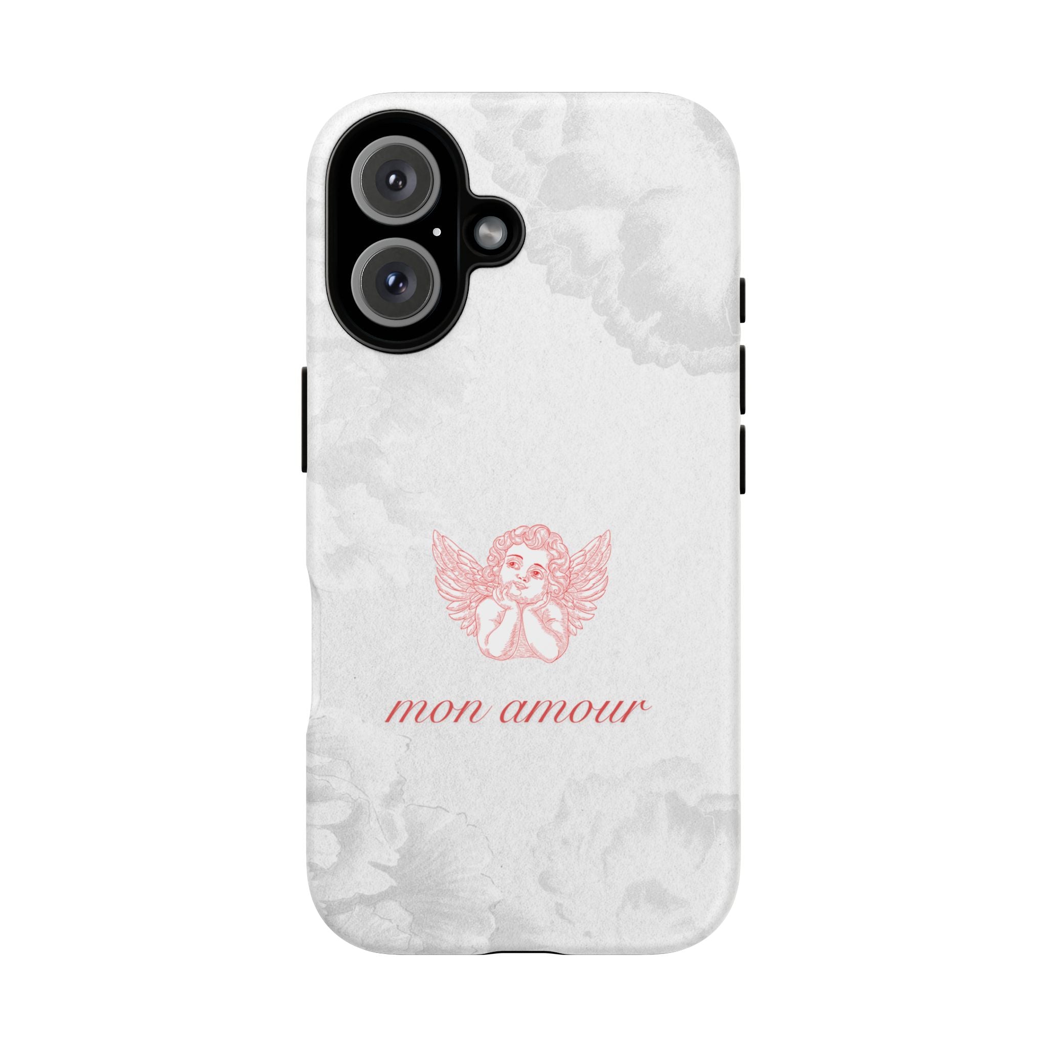 Tough Case — 'mon amour' Pink Cherub Floral Phone Case