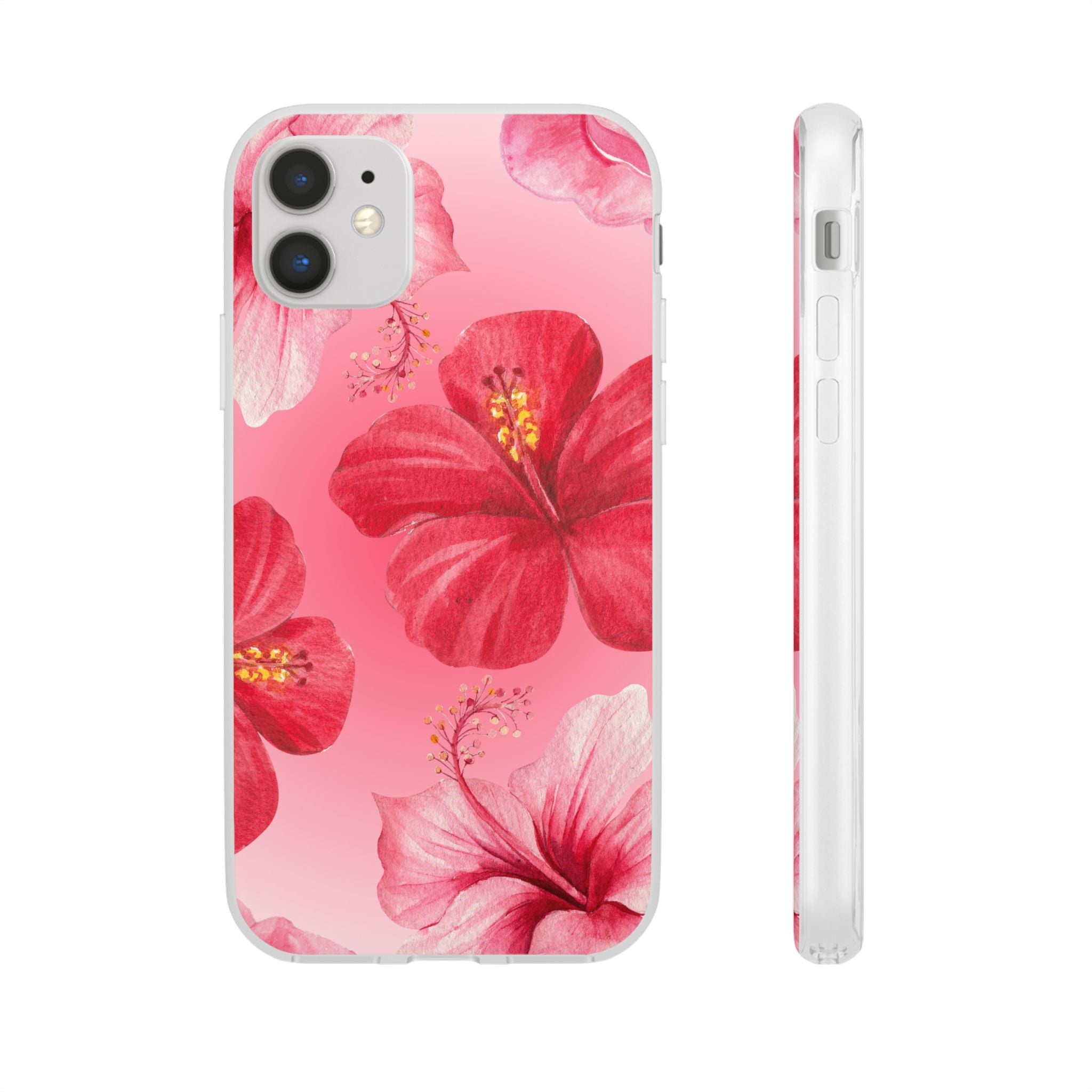 Hibiscus Floral Phone Case – Pink Tropical Flexi Case