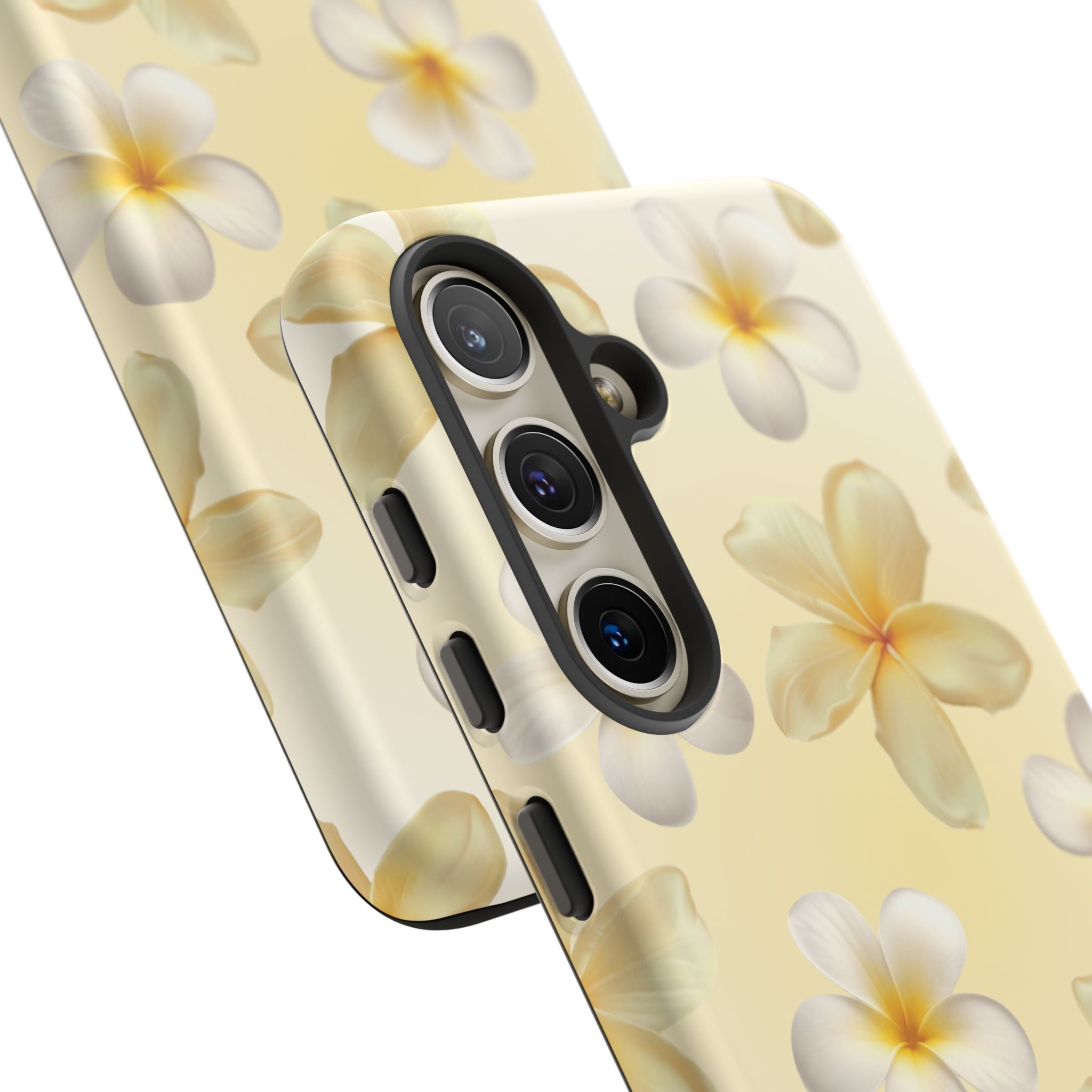 Plumeria Floral Phone Case — Tropical Yellow Hard Phone Cover