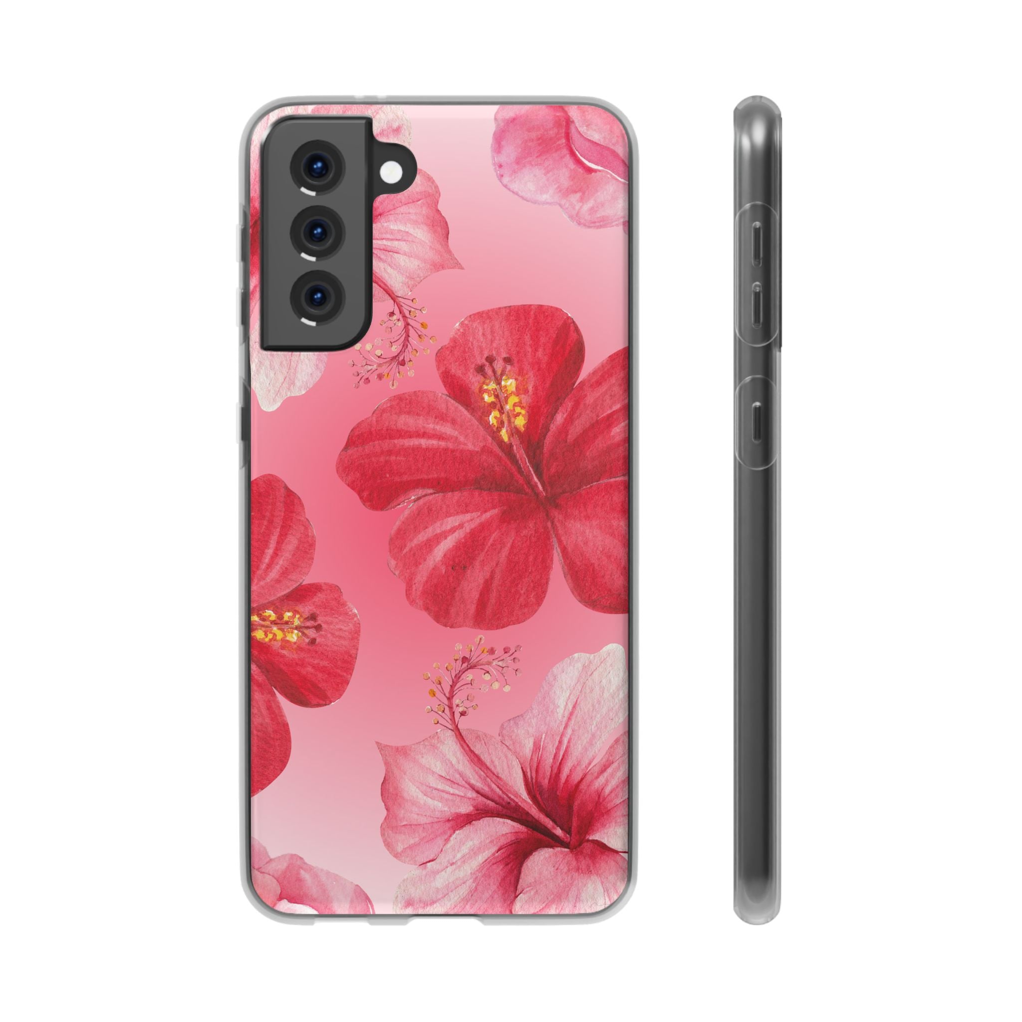 Hibiscus Floral Phone Case – Pink Tropical Flexi Case