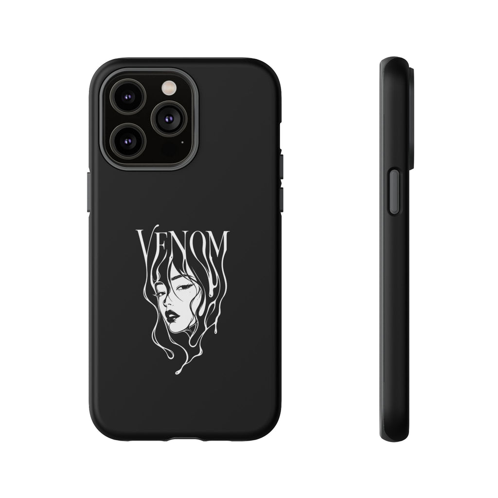 Venom Goth Phone Case — Black Protective Tough Case with Dark Femme Artwork