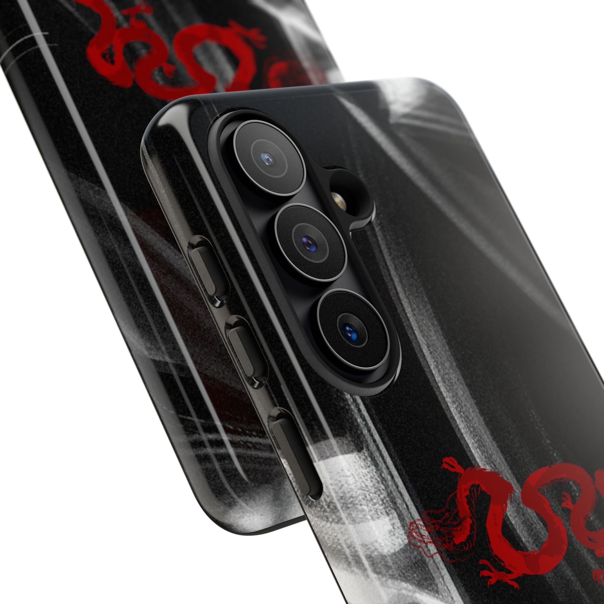 Phone Case — Black Abstract Smoke Design