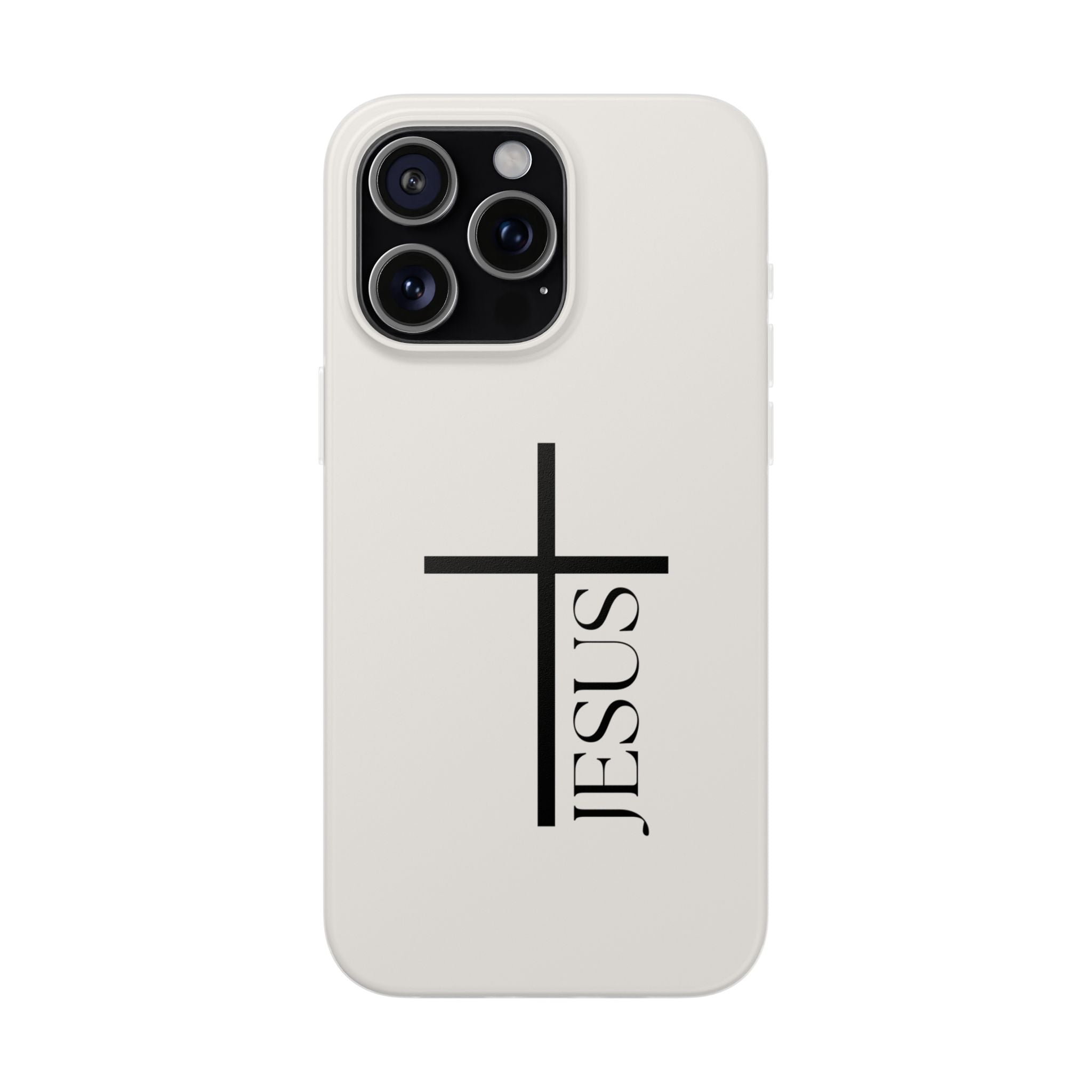Christian Cross Phone Case - JESUS Vertical Minimalist iPhone Cover