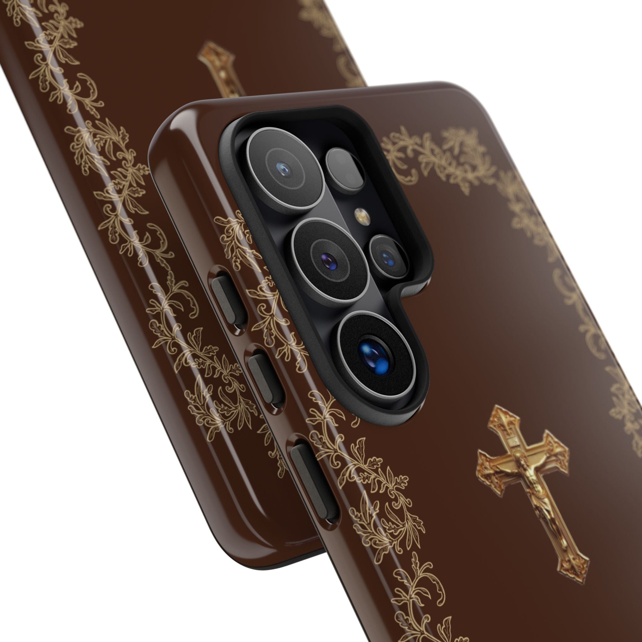 Gold Cross Bible – Christian Tough Phone Case