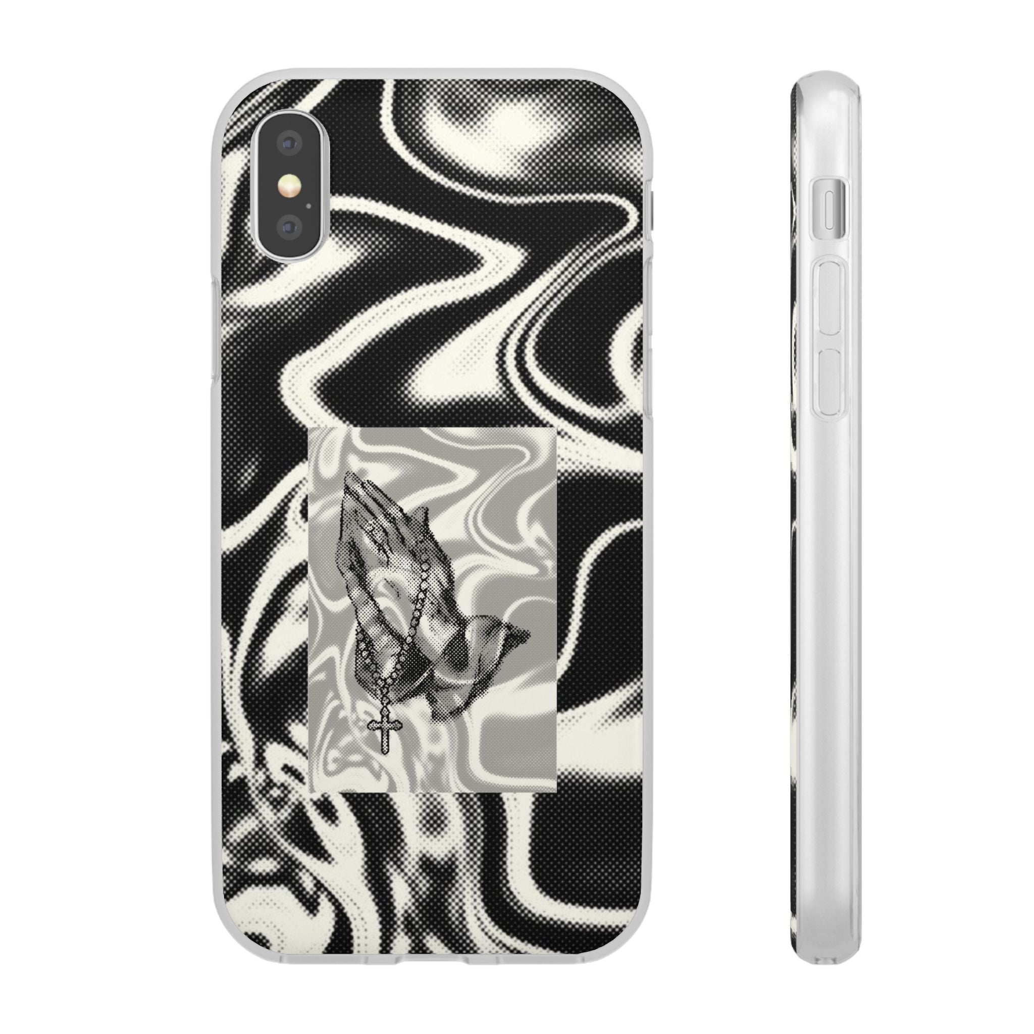 Praying Hands Black & White Phone Case