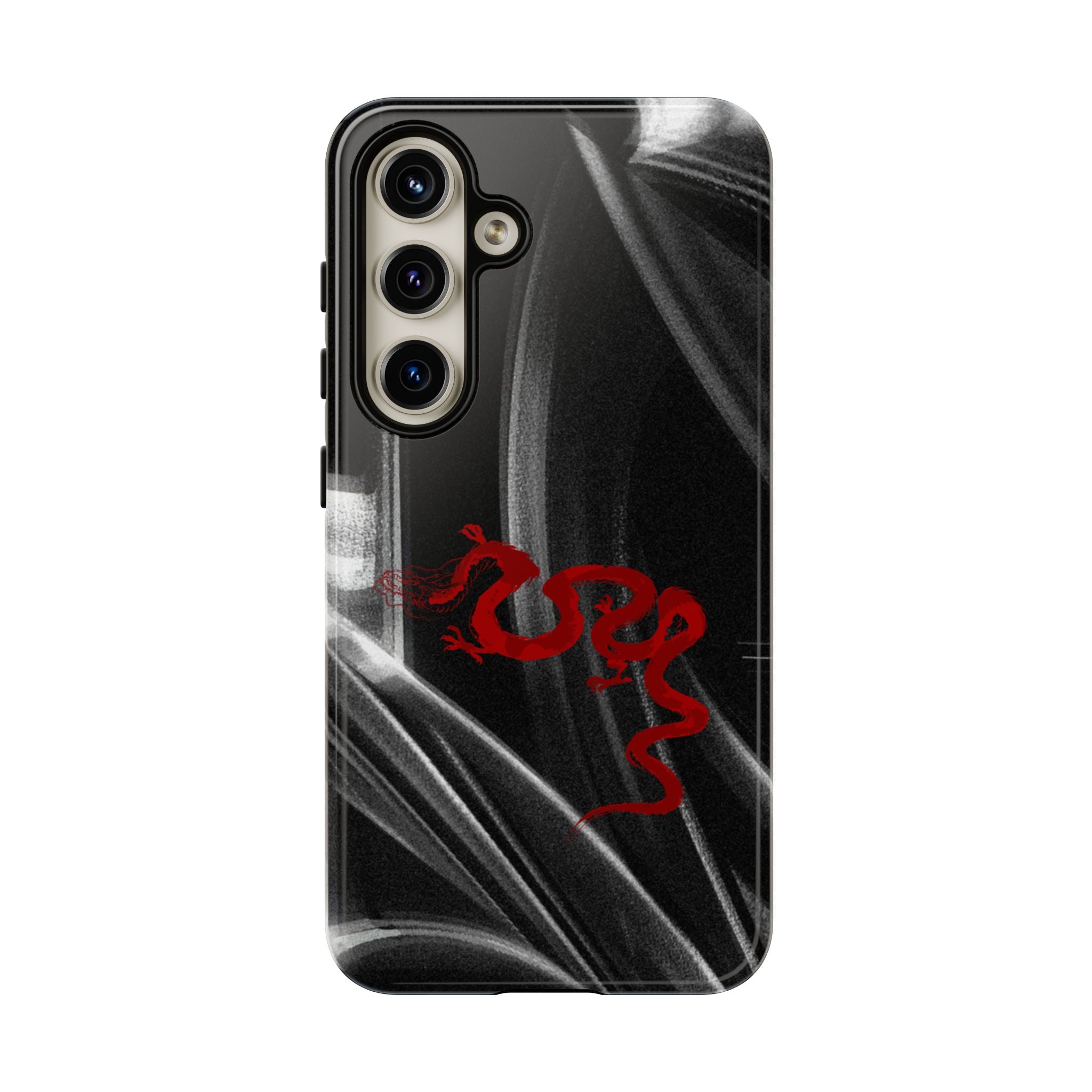 Phone Case — Black Abstract Smoke Design