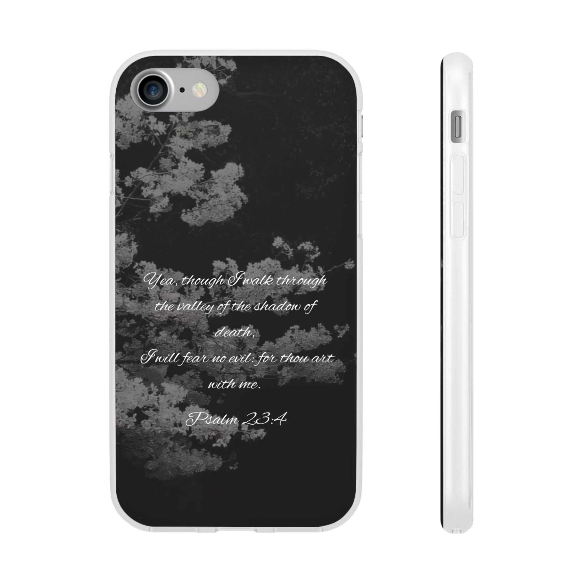 Phone Case — Psalm 23:4 Black Cloudy Faith Design
