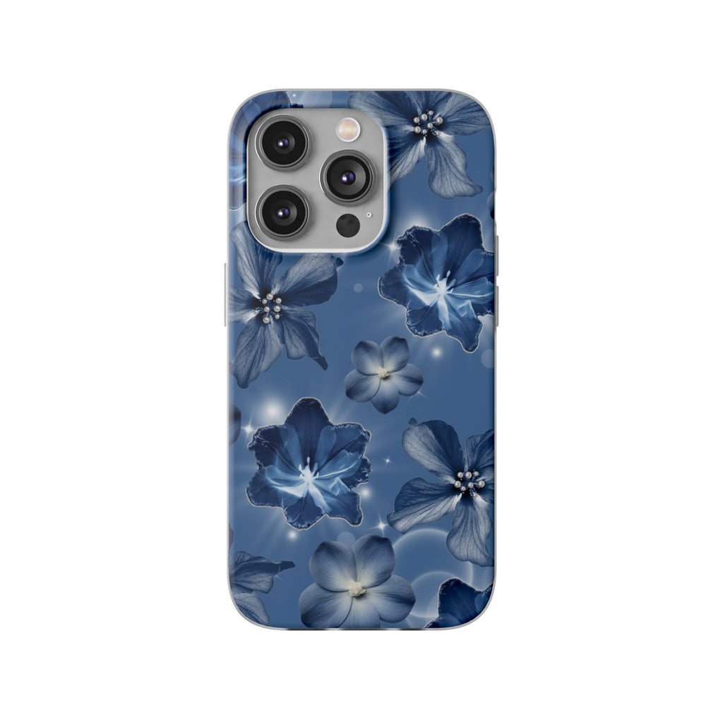 Blue Floral Phone Case — Soft Blue Blossoms Pattern for iPhone