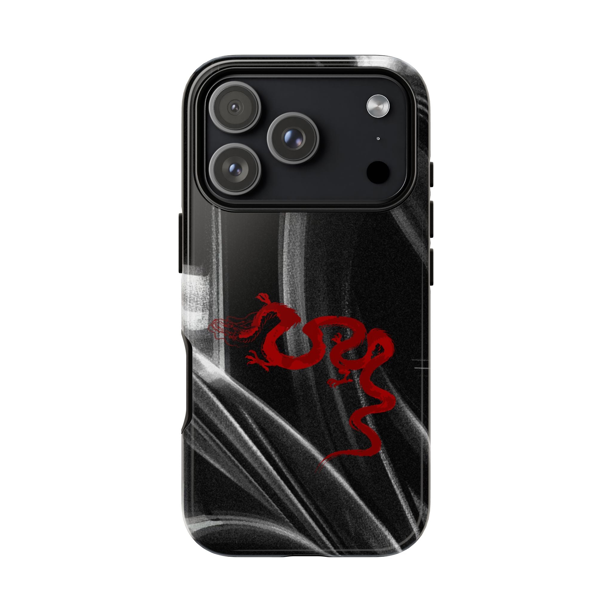 Phone Case — Black Abstract Smoke Design