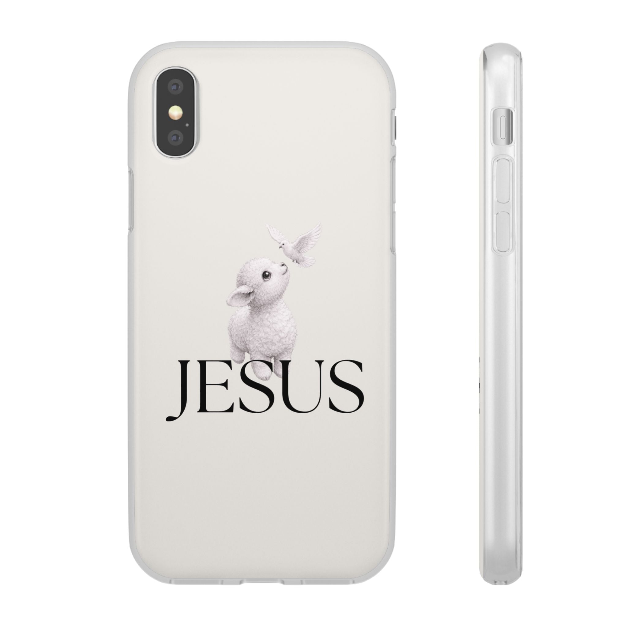 Jesus Lamb Phone Case - Christian Faith iPhone Case with Dove