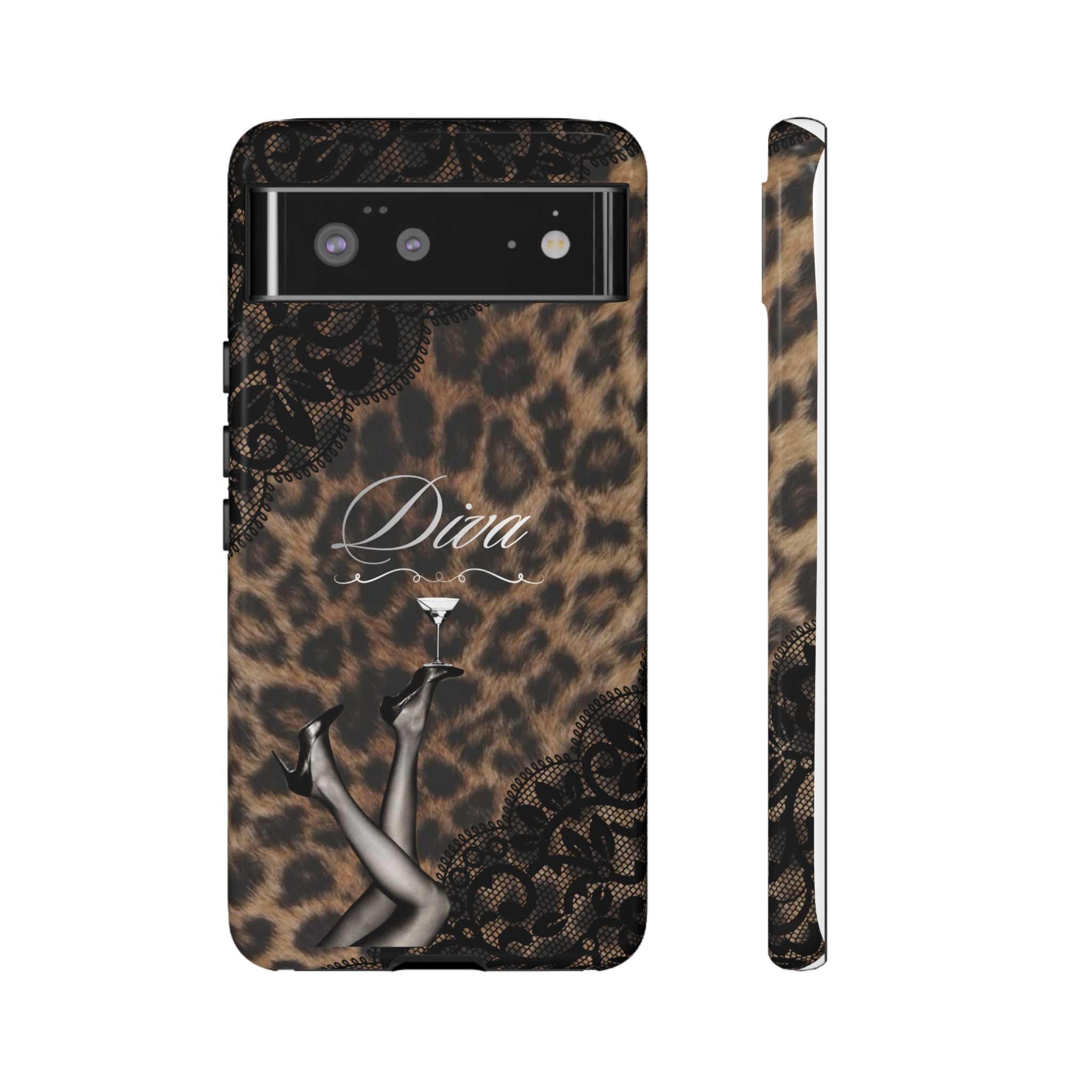 Leopard Lace 'Diva' Tough Phone Case
