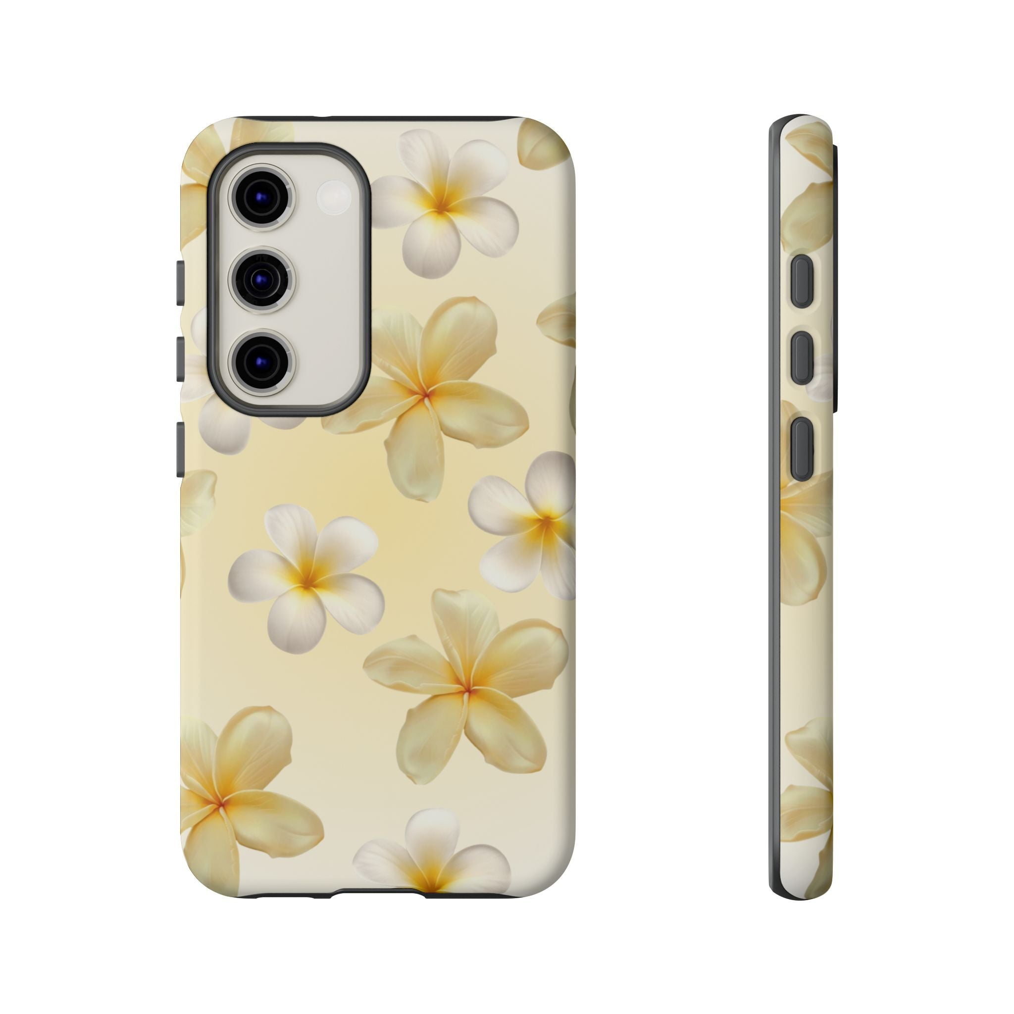 Plumeria Floral Phone Case — Tropical Yellow Hard Phone Cover