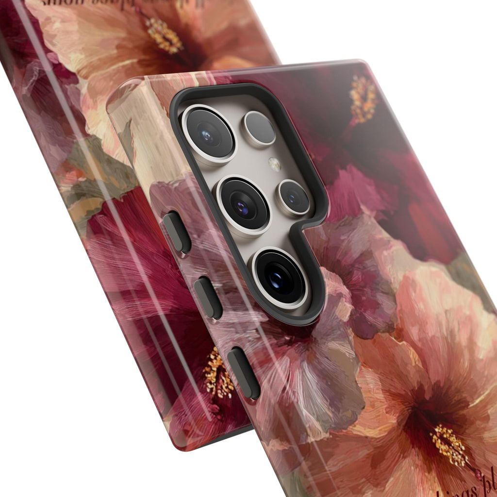 Faith Floral Phone Case — "In All Things Place Your Faith" Protective iPhone Cover