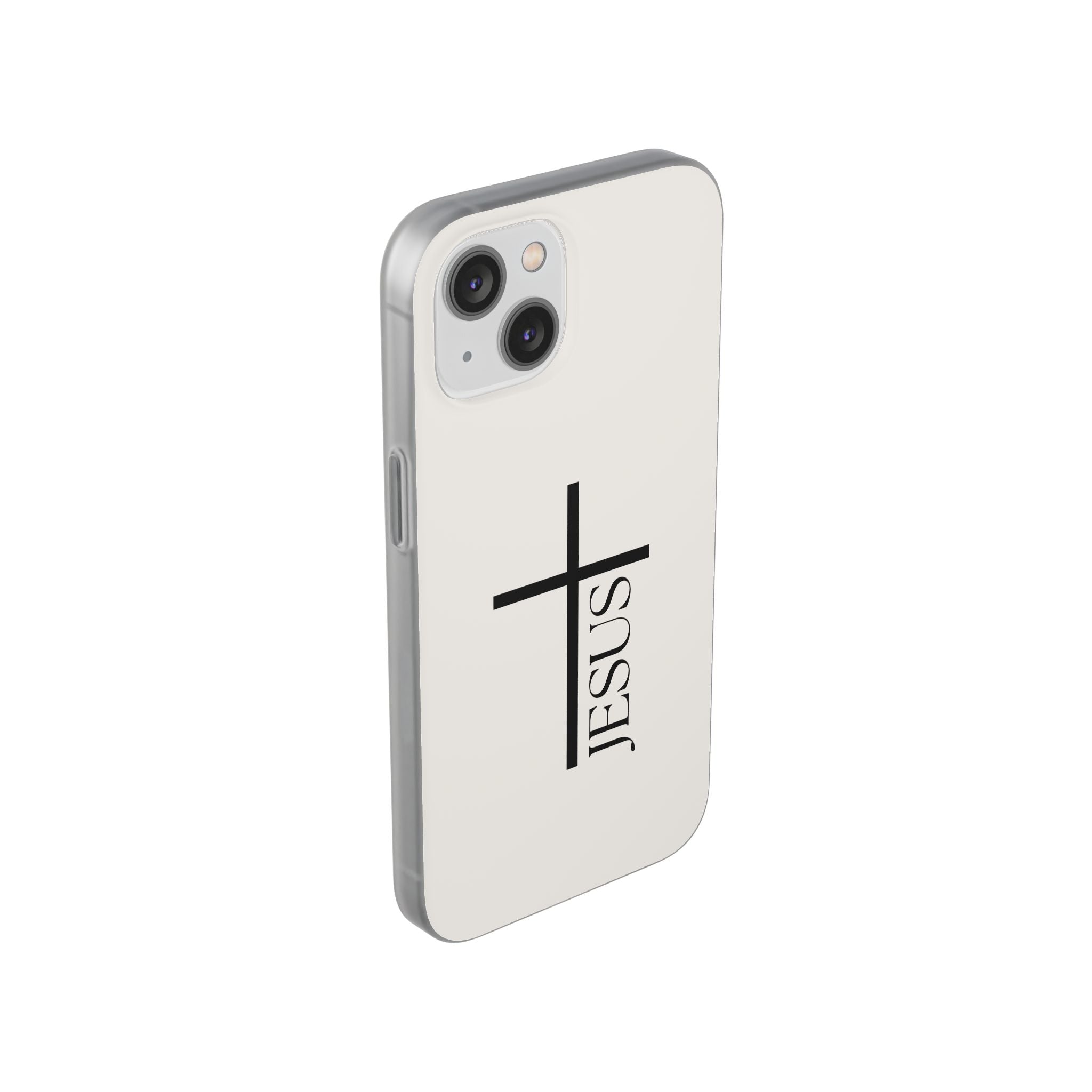 Christian Cross Phone Case - JESUS Vertical Minimalist iPhone Cover