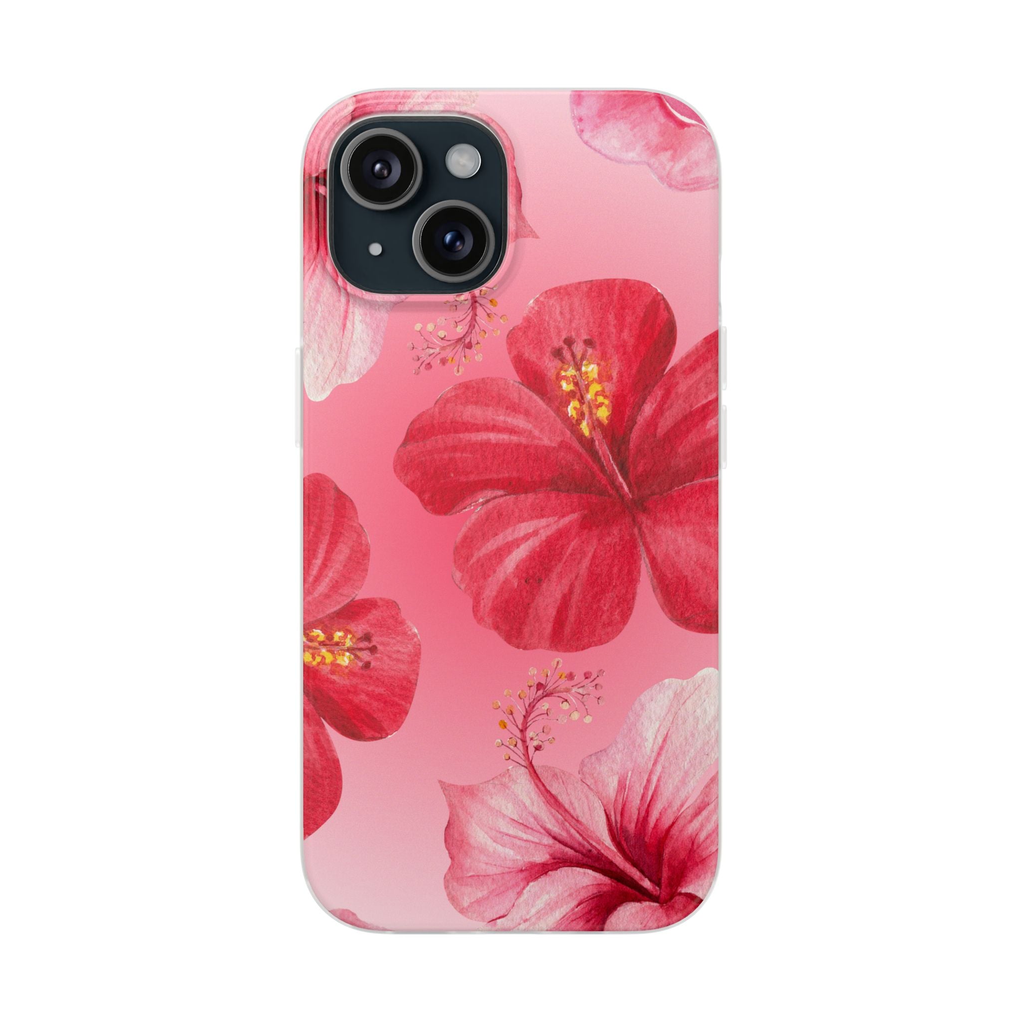 Hibiscus Floral Phone Case – Pink Tropical Flexi Case