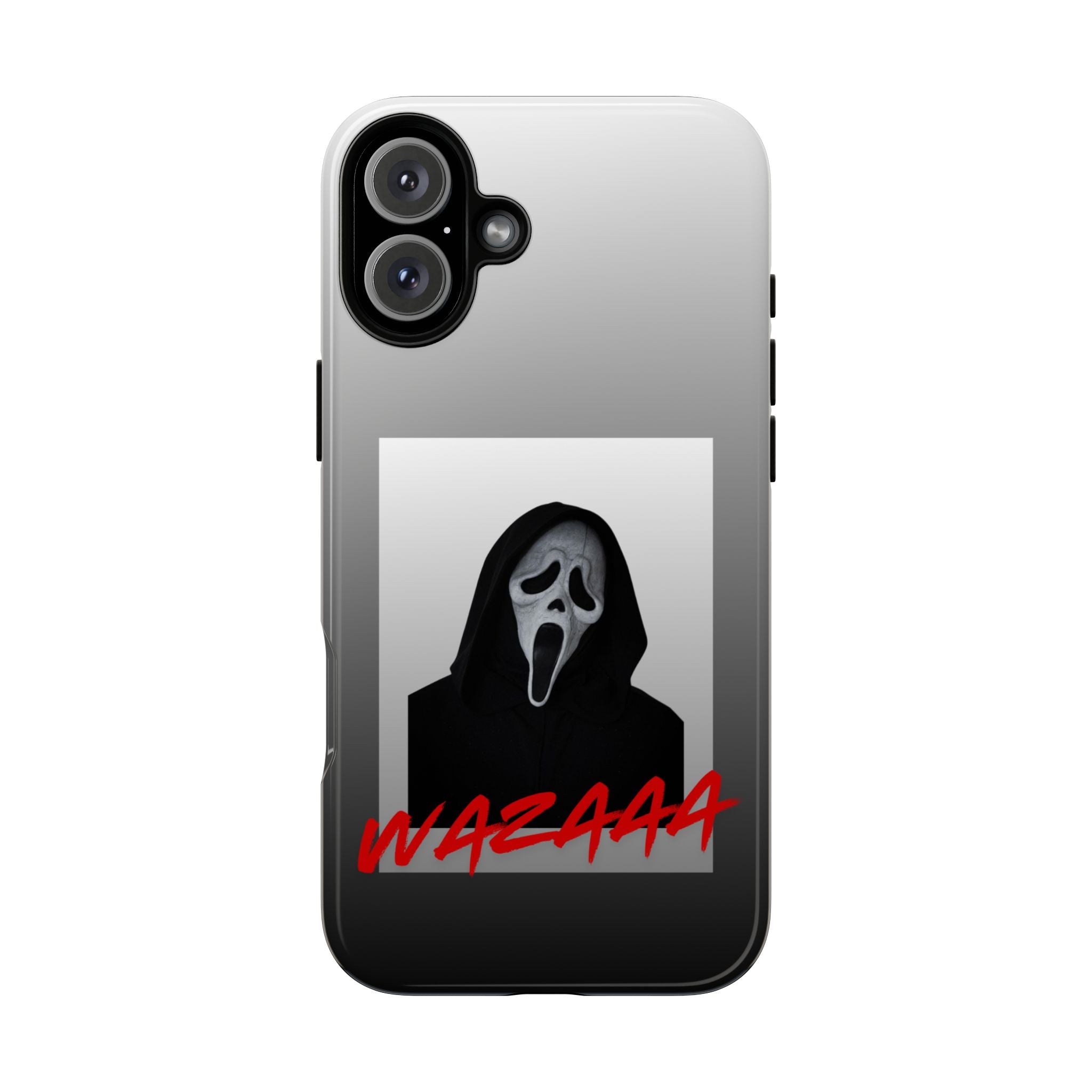 Scream Mask Phone Case – 'WAZAAA' Horror Movie Protective Cover