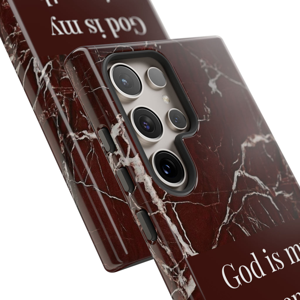 God Is My Strength — Psalm 73:26 Christian Tough Phone Case | Marble Faith Cover
