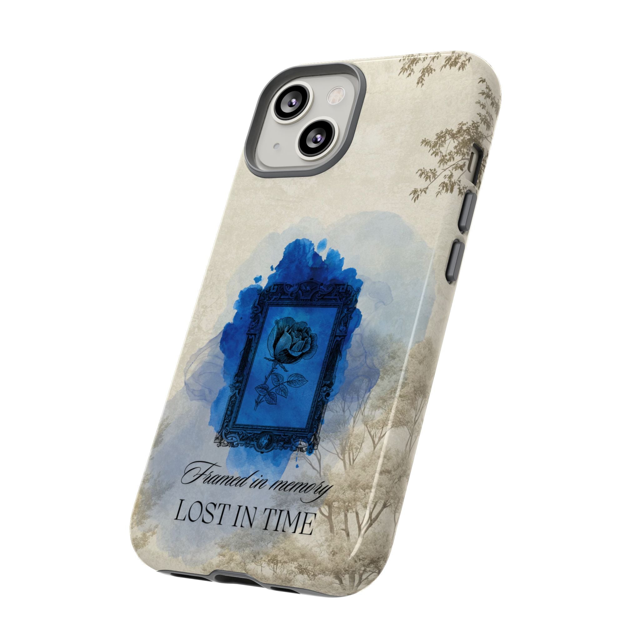 Vintage Blue Rose Phone Case – "Lost in Time" Protective Cover