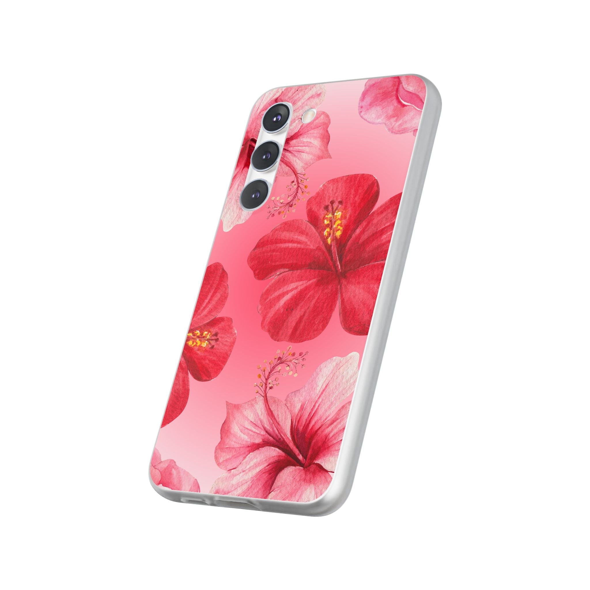 Hibiscus Floral Phone Case – Pink Tropical Flexi Case
