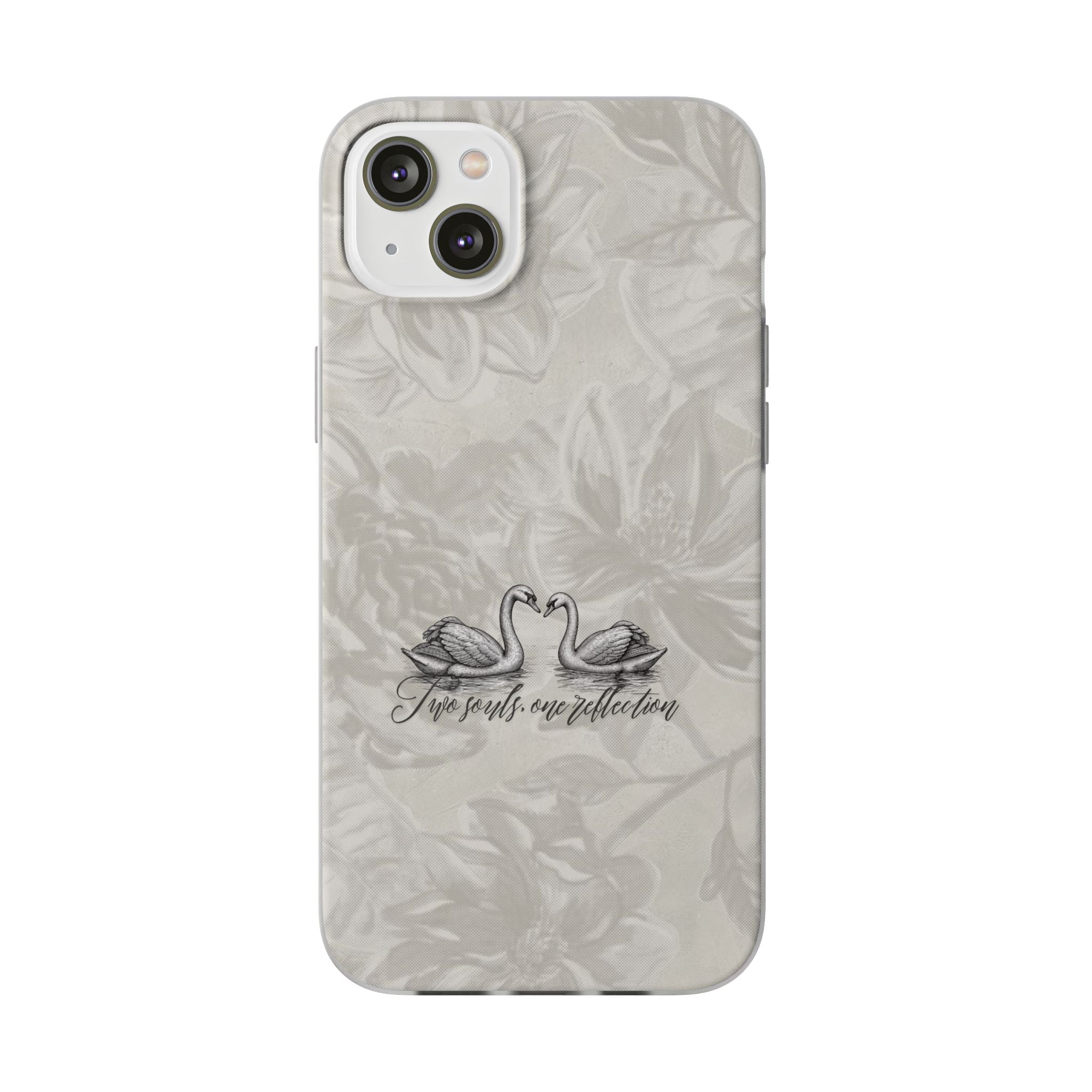Swan Reflection Floral Phone Case