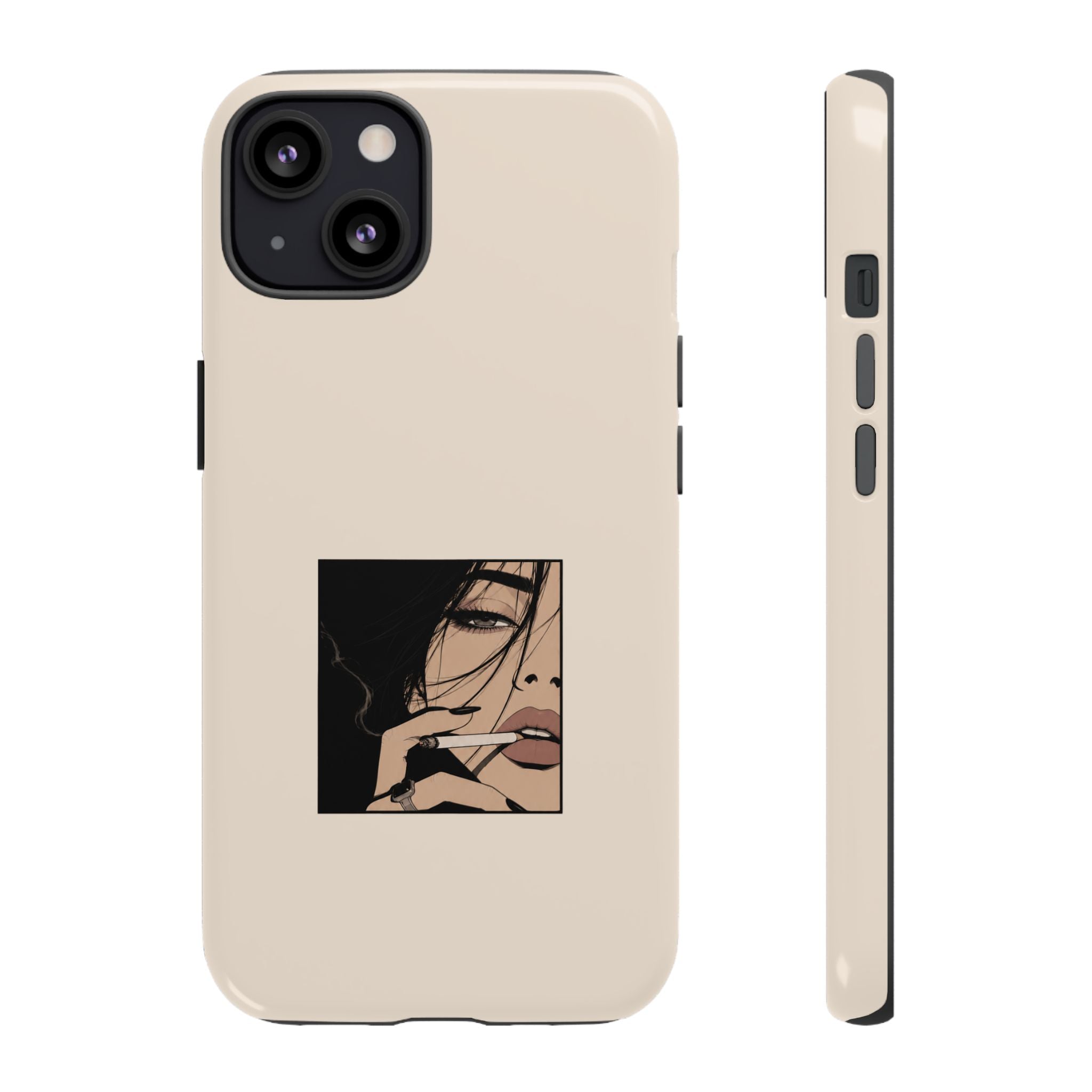 Minimalist Femme Portrait Protective Phone Case