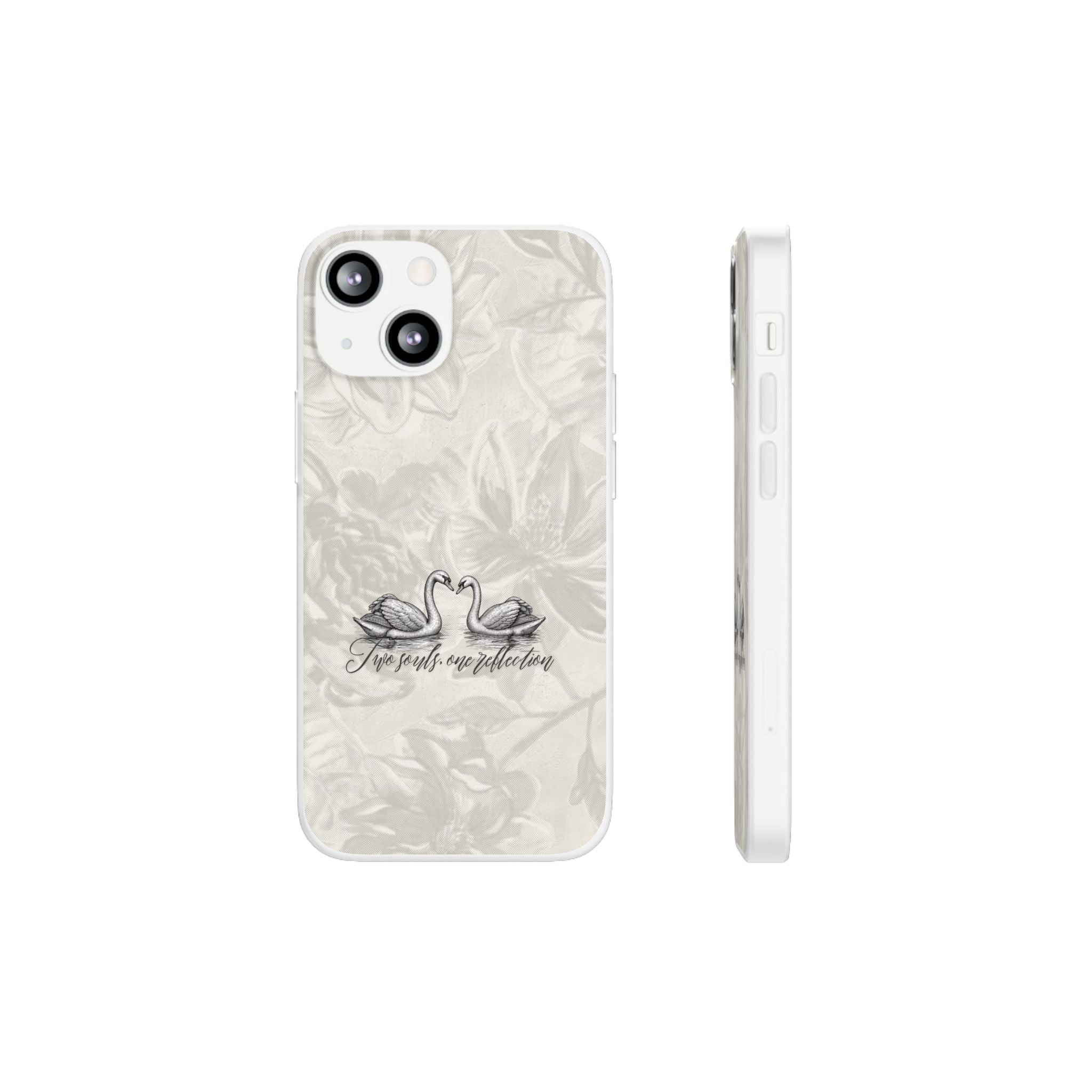 Swan Reflection Floral Phone Case