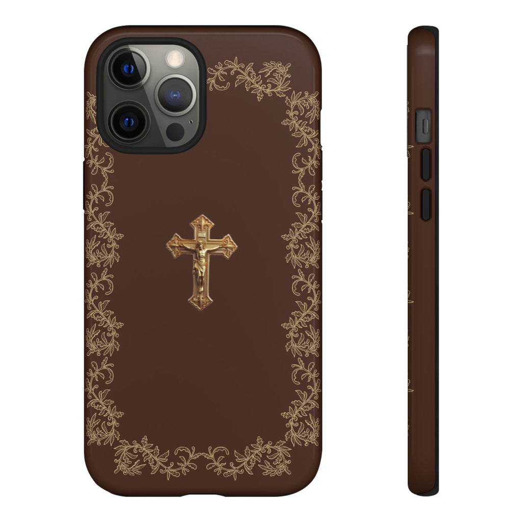 Gold Cross Bible - Christian Tough Phone Case