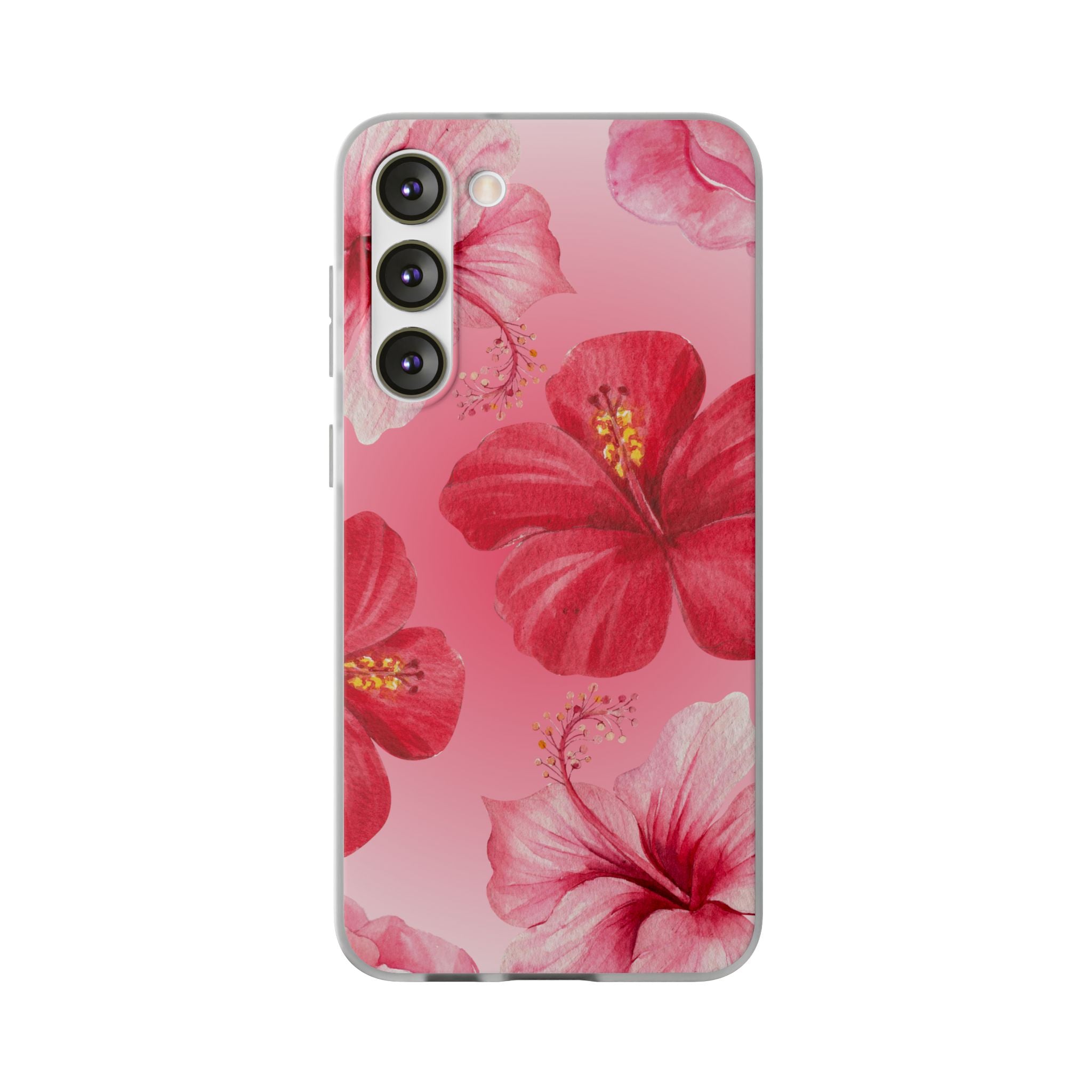Hibiscus Floral Phone Case – Pink Tropical Flexi Case