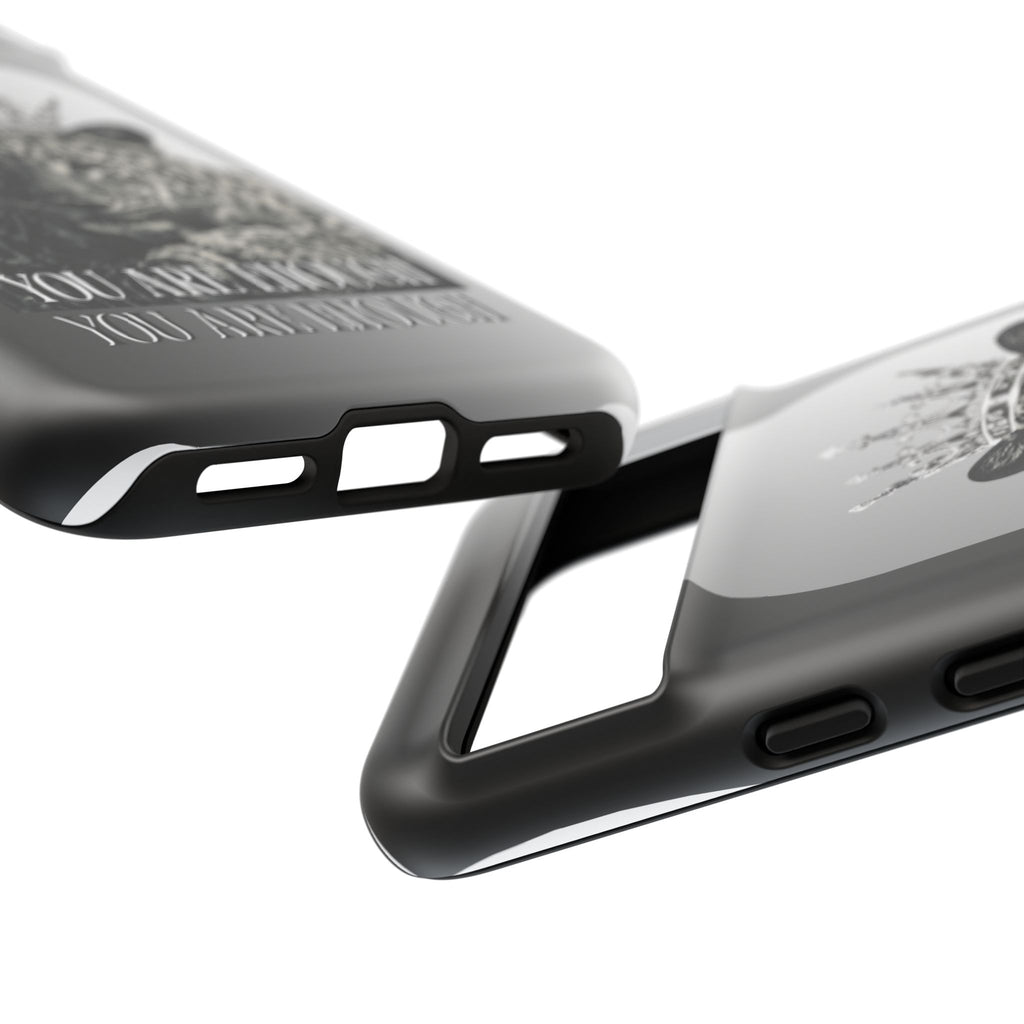 Leopard Crown Phone Case — "You Are Enough" Inspirational Protective Cover